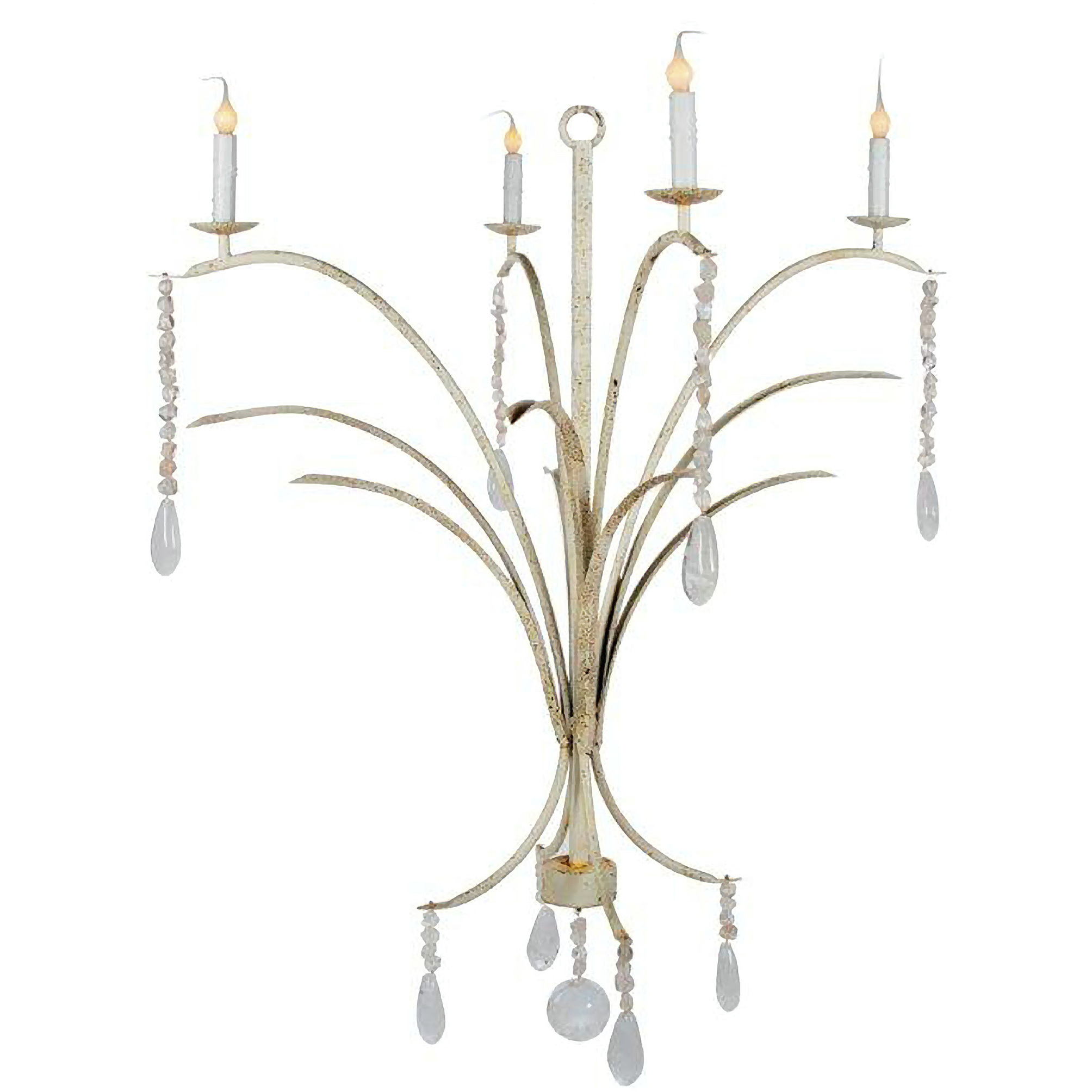 Palm Beach 4 Light Antique White Chandelier Ceiling Light
