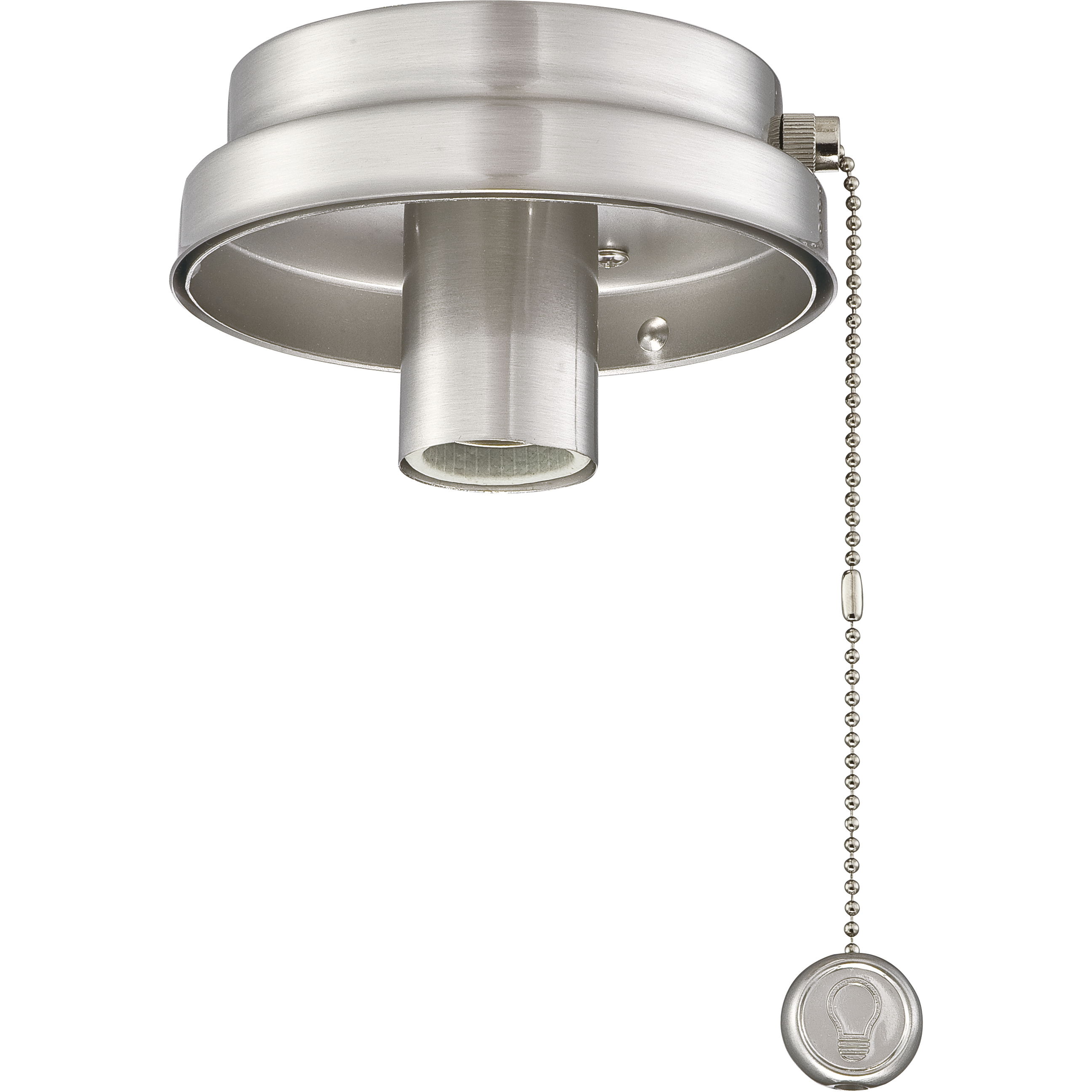 Fitters 1 Light Brushed Nickel Fan Light