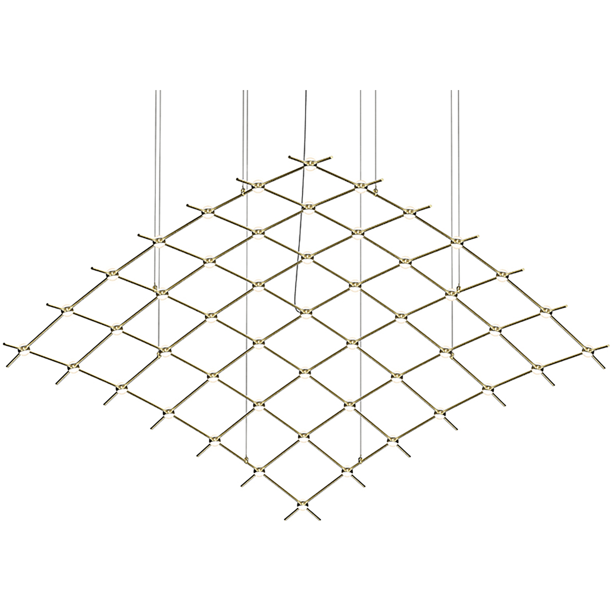 Constellation Aquarius Major LED 177 inch Satin Brass Chandelier Ceiling Light in 3000K, White Optical Acrylic, 10 FT. Cord