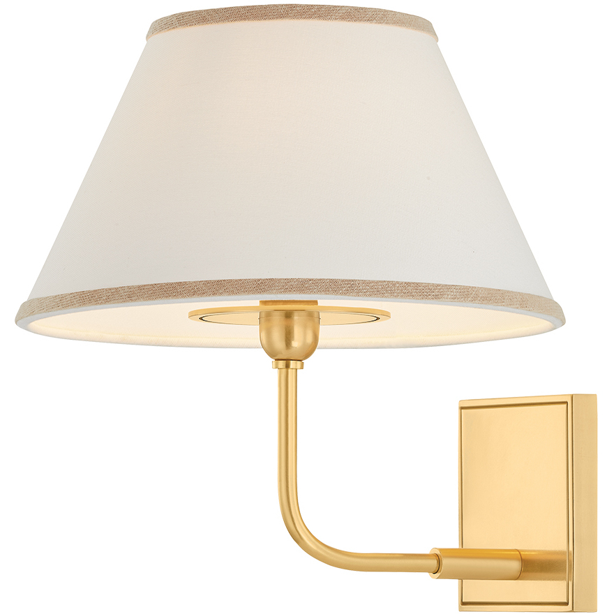Durland 1 Light 10.5 inch Aged Brass Wall Sconce Wall Light