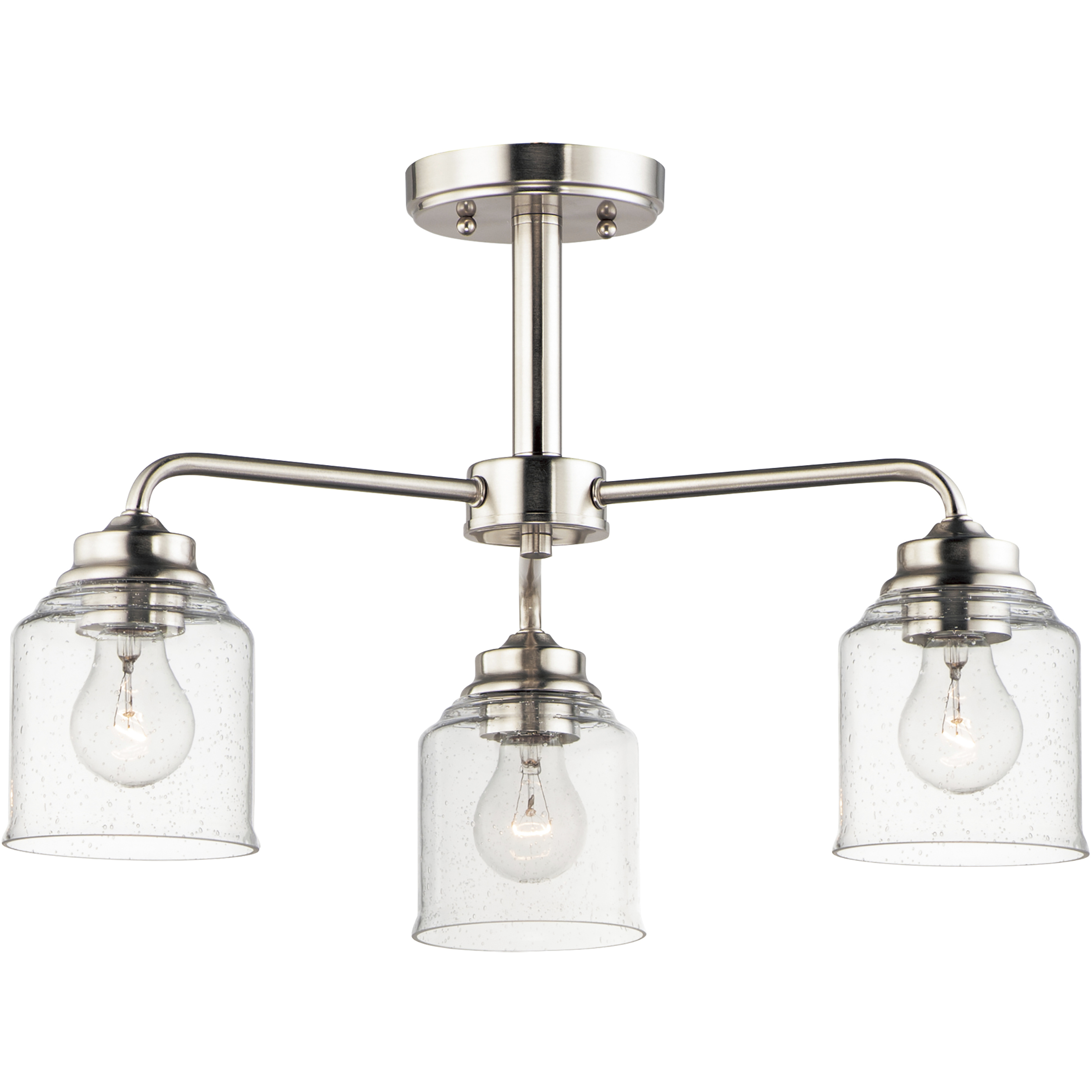 Acadia 3 Light 20 inch Satin Nickel Single-Tier Chandelier Ceiling Light