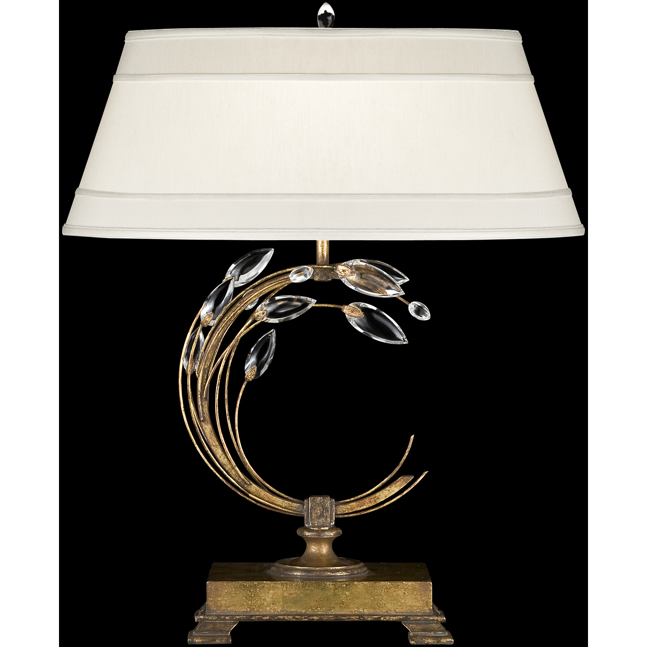 Crystal Laurel 31 inch 150 watt Gold Table Lamp Portable Light
