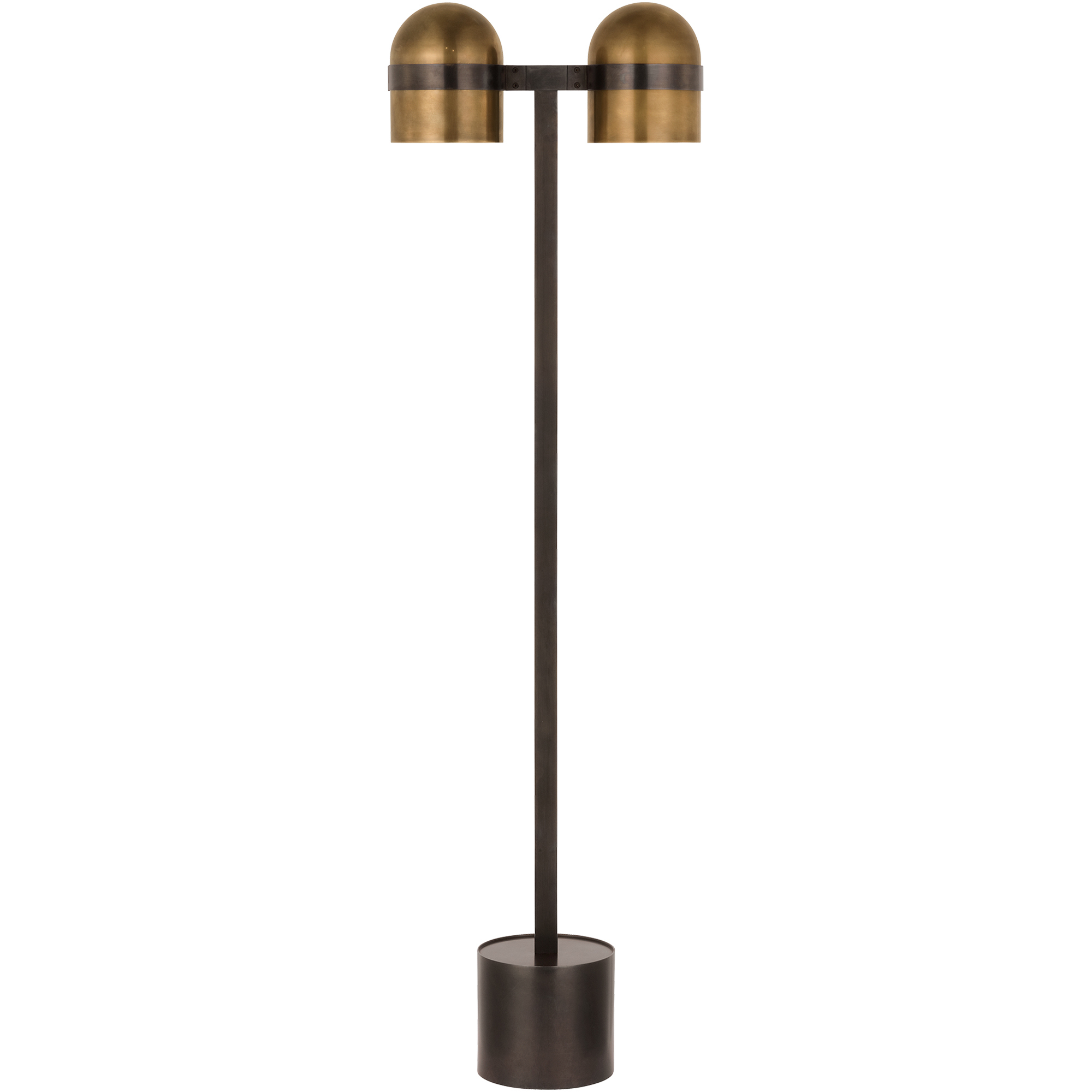 Avroko Octavia 53.9 inch 11.4 watt Blackened Bronze/Bright Worn Brass Floor Lamp Portable Light