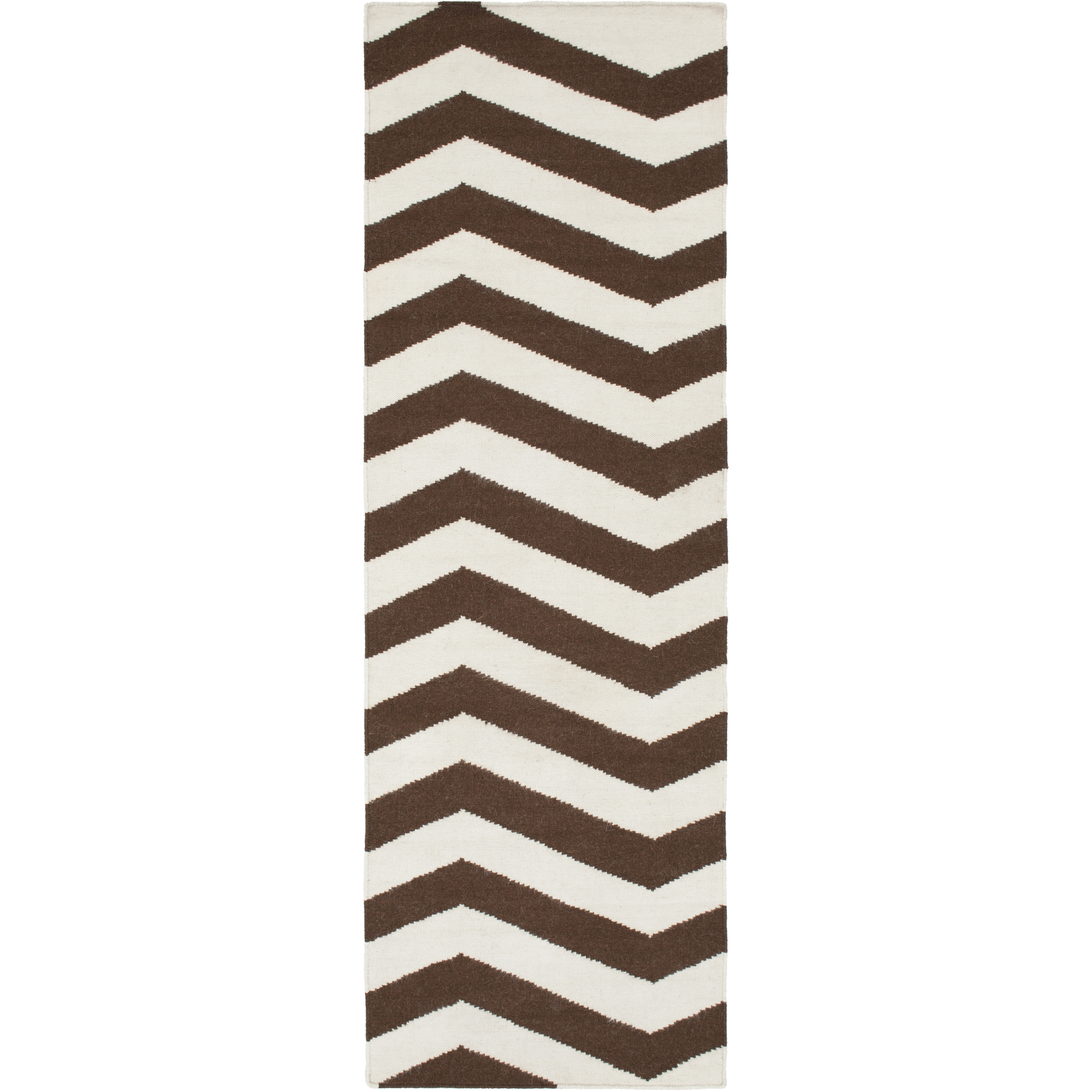 Frontier 96 X 30 inch Dark Brown, Beige Rug