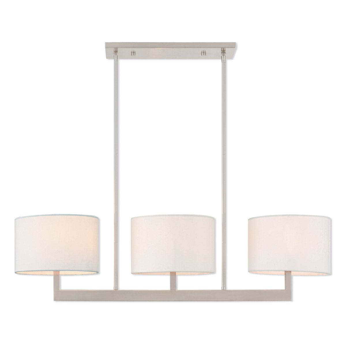 Hayworth 3 Light 42 inch Brushed Nickel Linear Chandelier Ceiling Light
