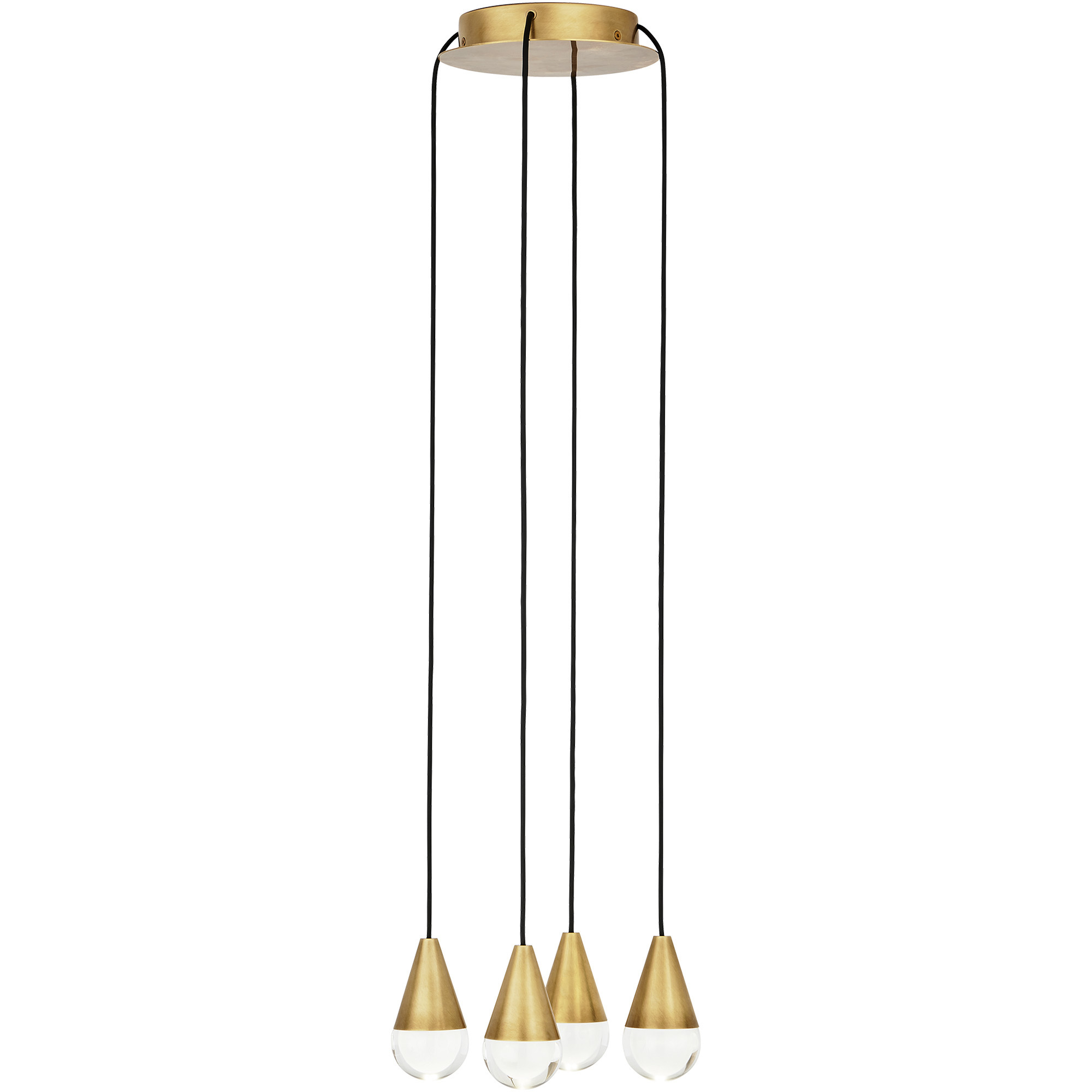 Sean Lavin Cupola LED Natural Brass Chandelier Ceiling Light, Integrated LED