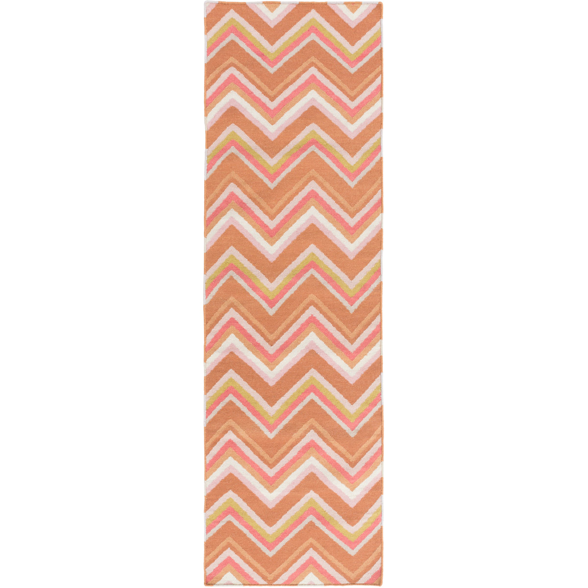 Frontier 96 X 30 inch Bright Pink, Camel, Beige, Lilac, Olive Rug