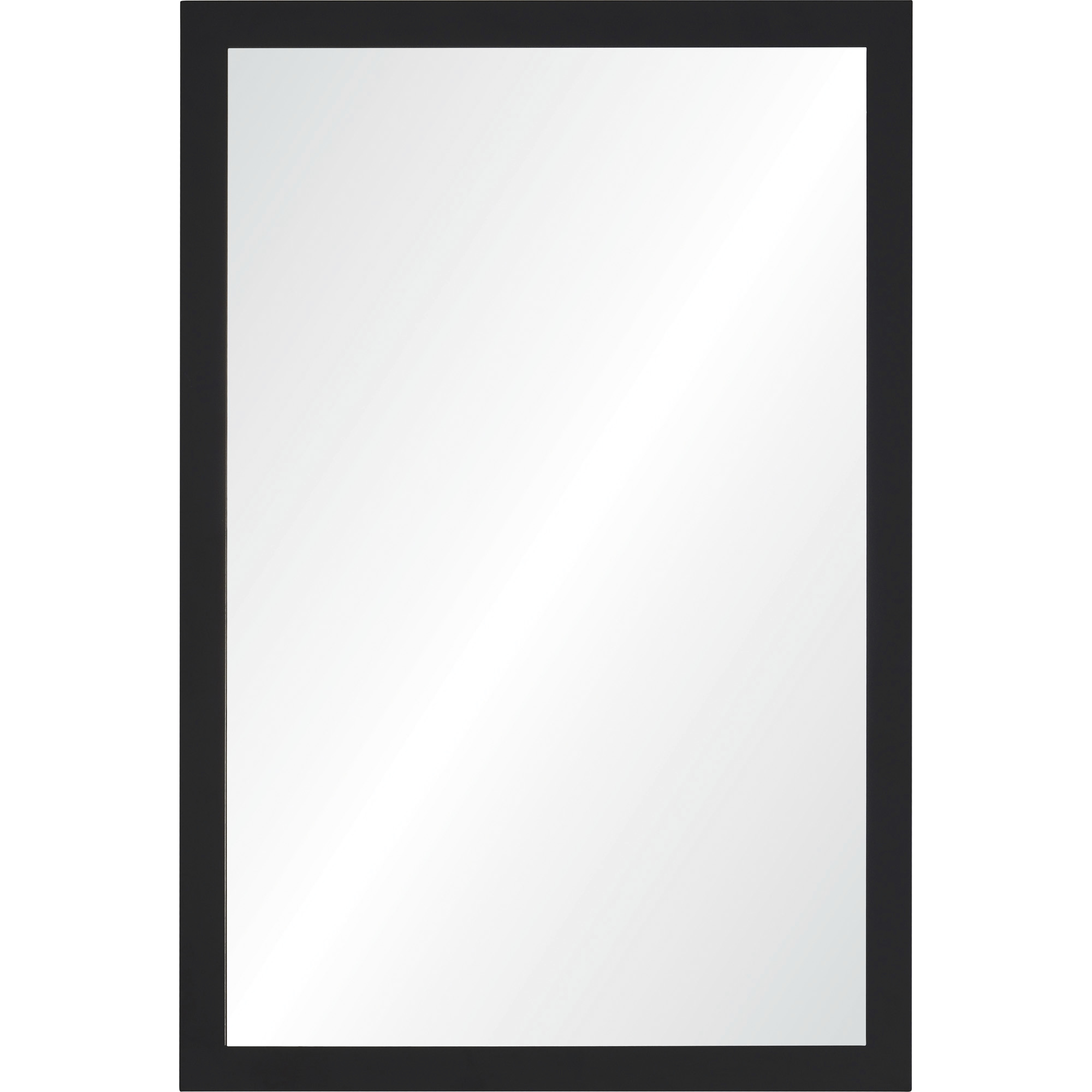 Salima 36 X 24 inch Matte Black and Clear Mirror