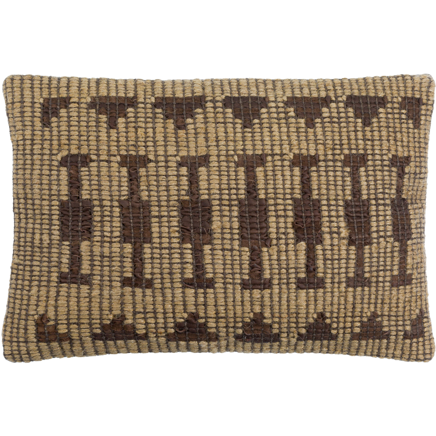 Twareg 20 X 13 inch Camel/Eggplant/Chocolate/Nickel Lumbar Pillow
