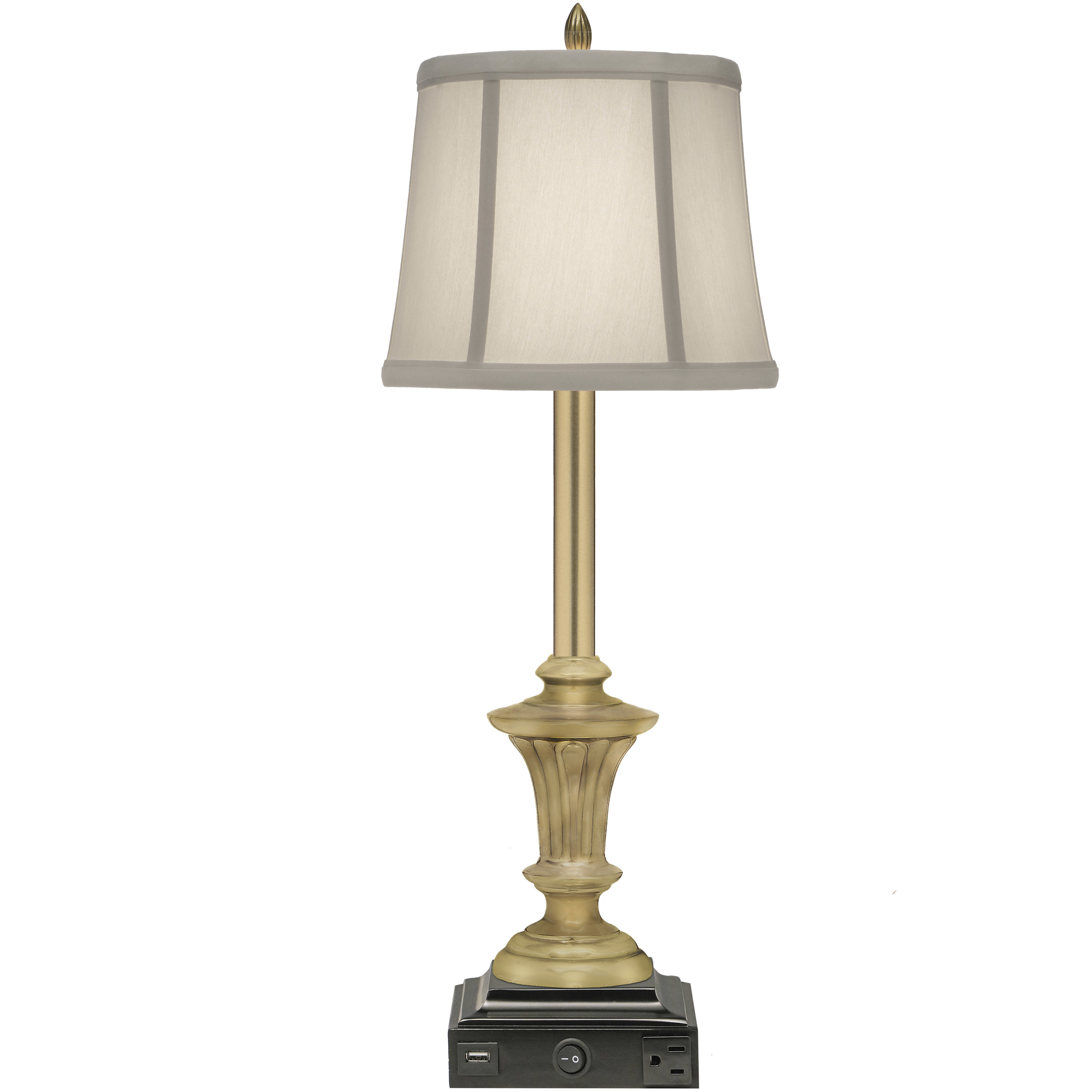 Ellie 27 inch Artisan Brass Buffet Lamp Portable Light