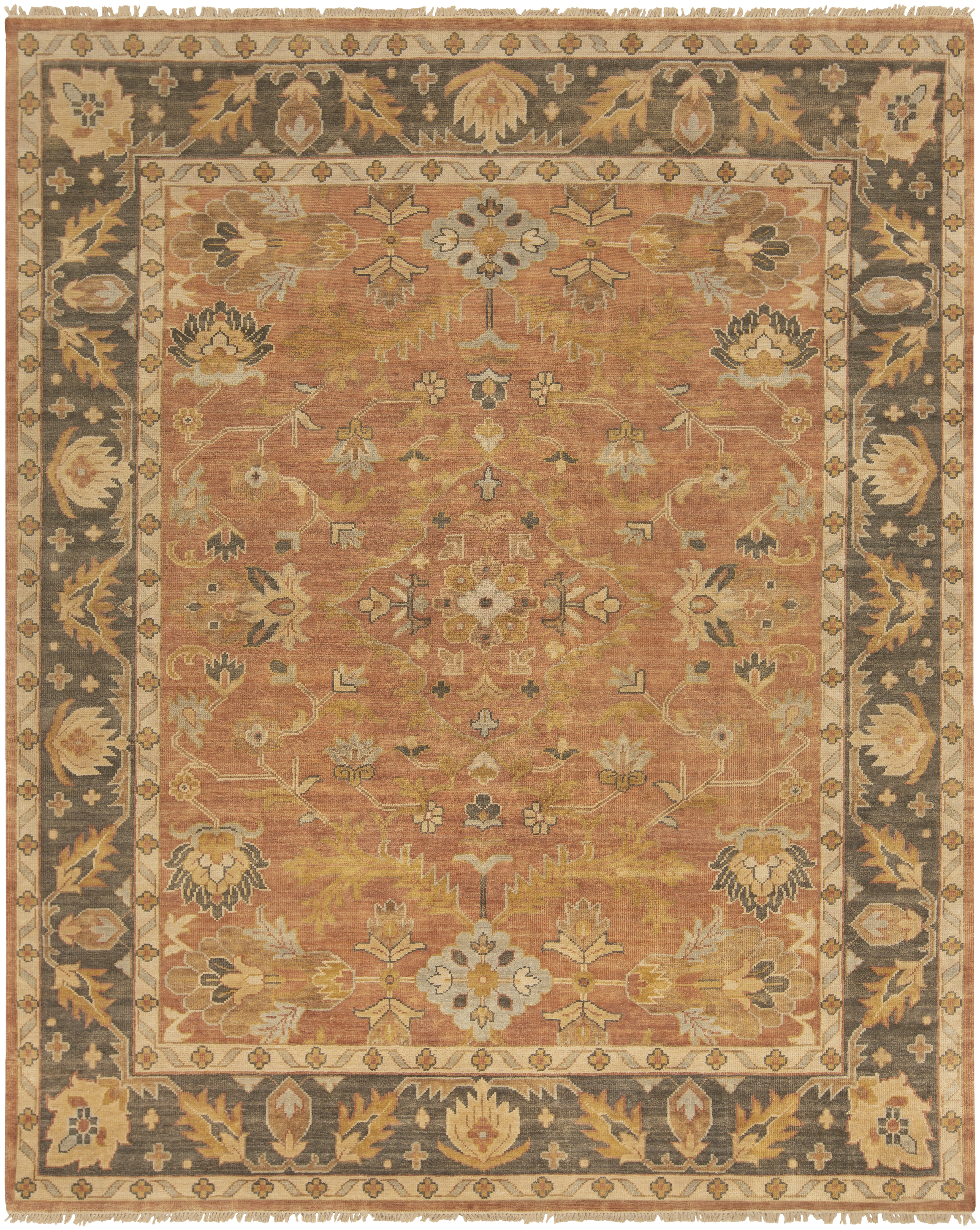 Fantasia 132 X 96 inch Brown Rug, Rectangle