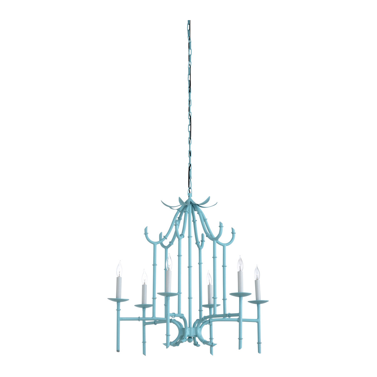 Wildwood 6 Light 27 inch Blue Sky Chandelier Ceiling Light