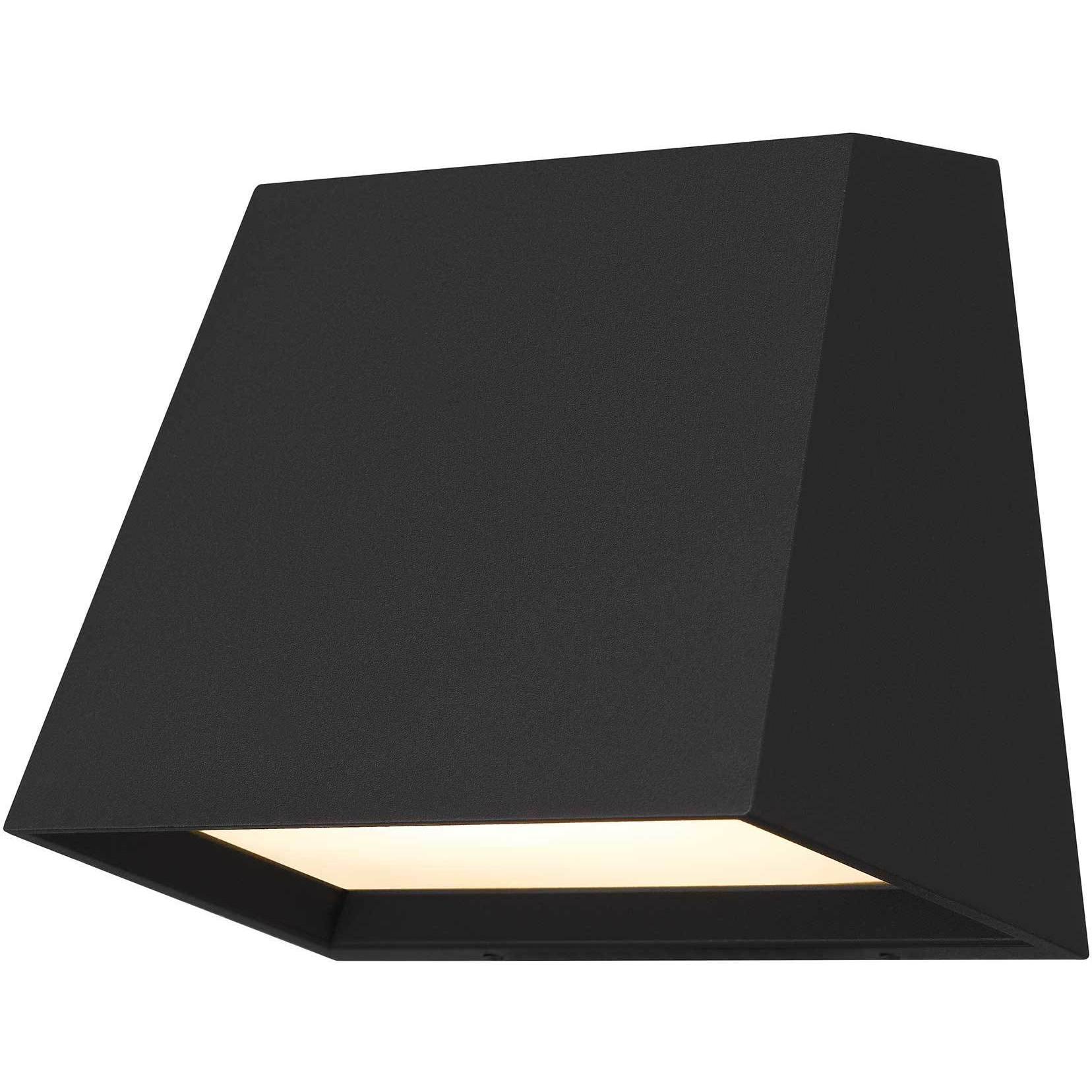 Fillet LED 5.25 inch Sand Black Outdoor Wall Sconce