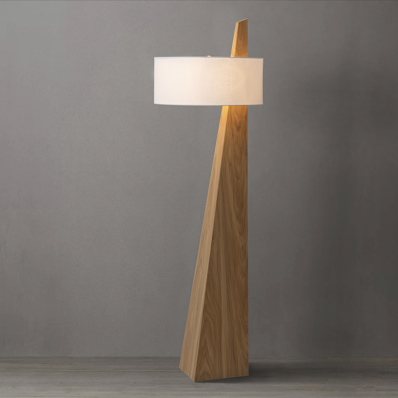 Obelisk 63 inch 9 watt Natural Ash Floor Lamp Portable Light