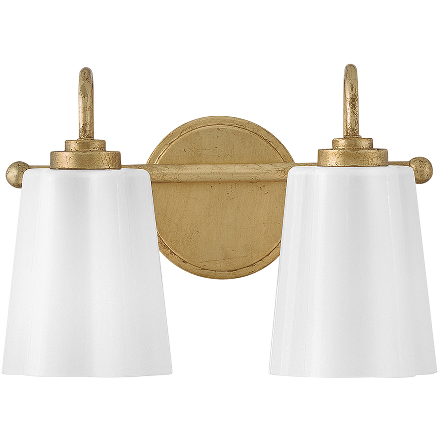 Honey 2 Light 13.25 inch Distressed Brass Bath Light Wall Light