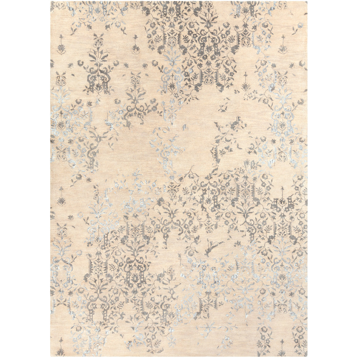 Banshee 132 X 96 inch Moss/Charcoal/Light Gray Rugs, Rectangle