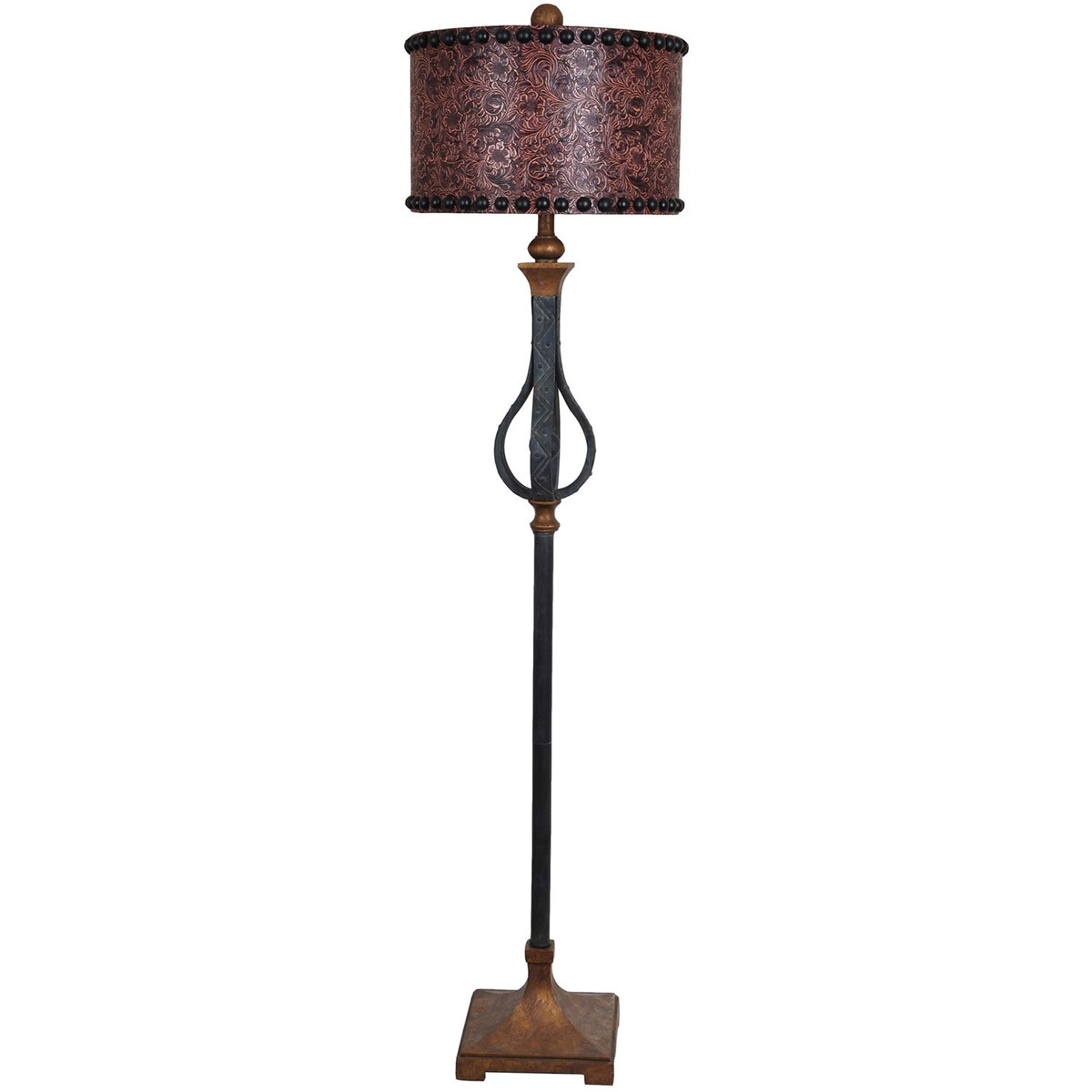 Rambler 66 inch 150 watt Antique Iron Floor Lamp Portable Light