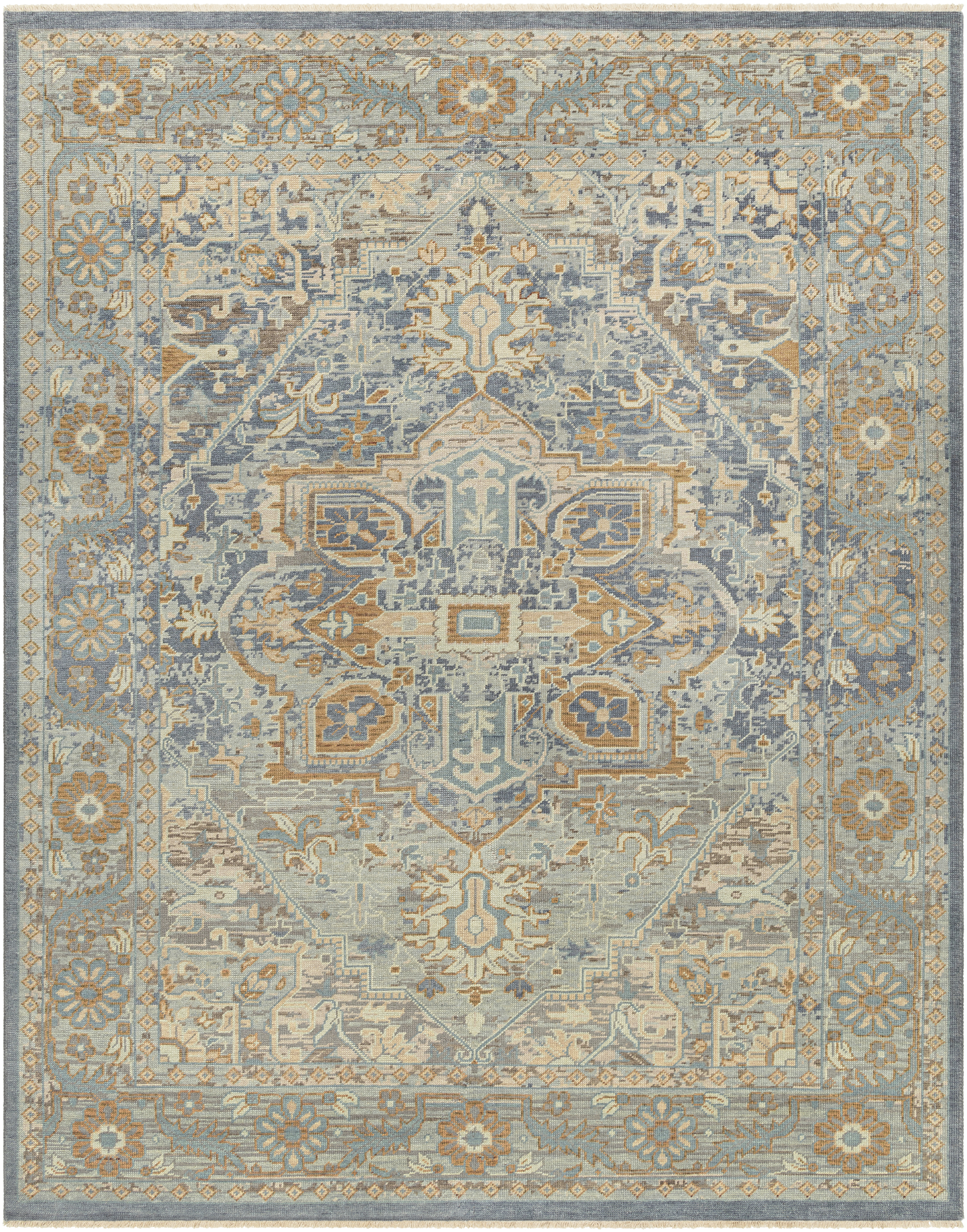 Cappadocia 168 X 120 inch Pale Blue Rug, Rectangle
