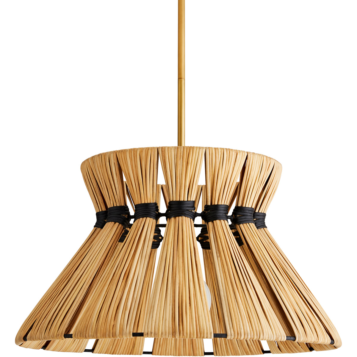 Harvey 1 Light 26 inch Natural and Antique Brass Pendant Ceiling Light