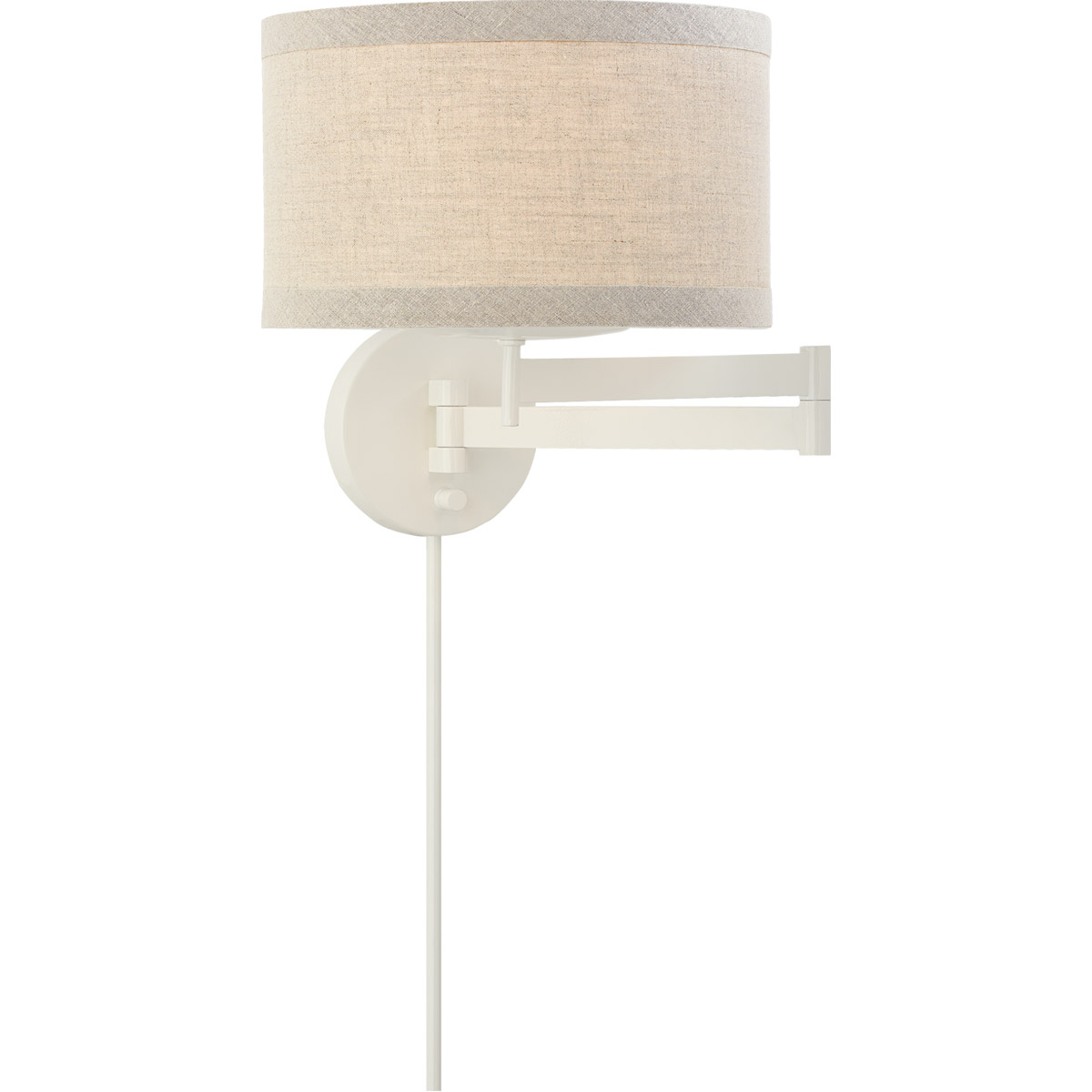 kate spade new york Walker 16 inch 60 watt Light Cream Swing Arm Sconce Wall Light in Natural Linen