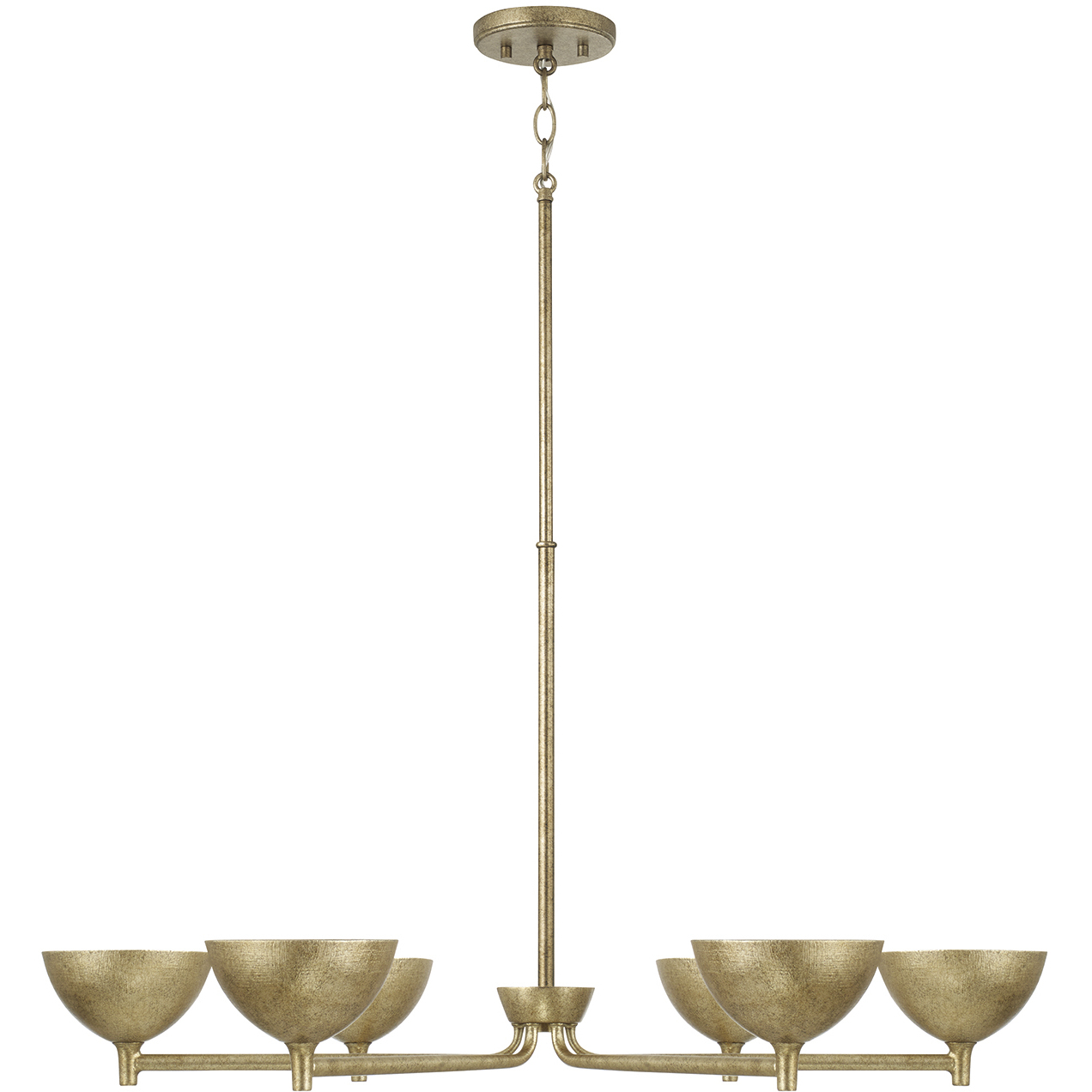 Capital Lighting Francesca LED 34 inch Feathered Gold Chandelier Ceiling Light 458561FT - Open Box
