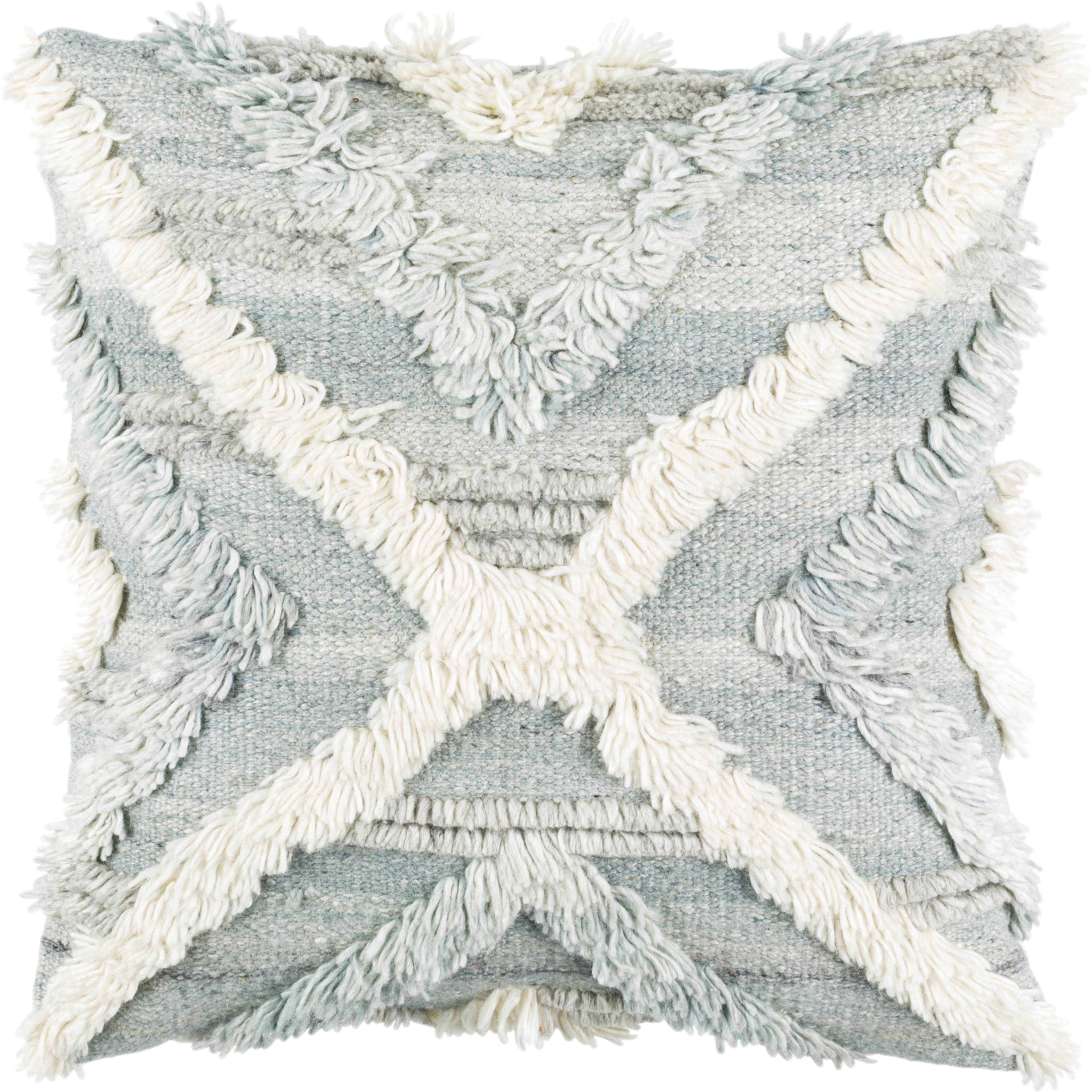 Baracoa 18 inch Ice Blue Pillow Kit in 18 x 18, Square