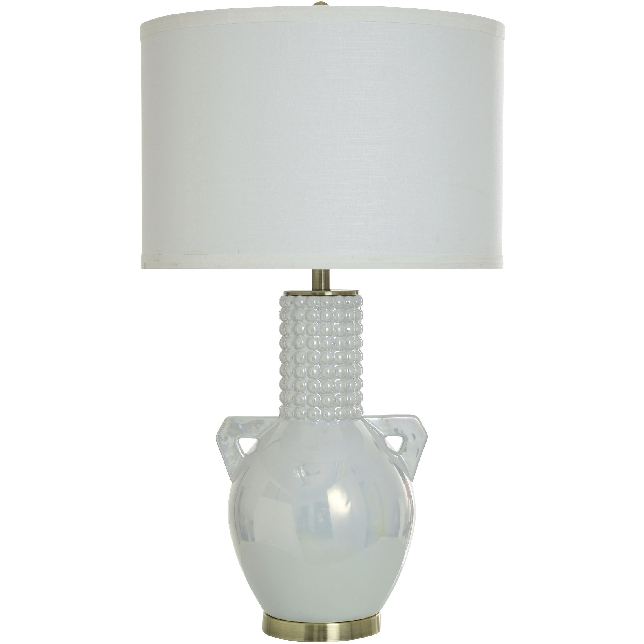 Cameron 33.75 inch 100.00 watt Pearlescent White and Gold Table Lamp Portable Light
