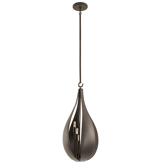 Bali 5 Light 12 inch Black Cashmere Pendant Ceiling Light