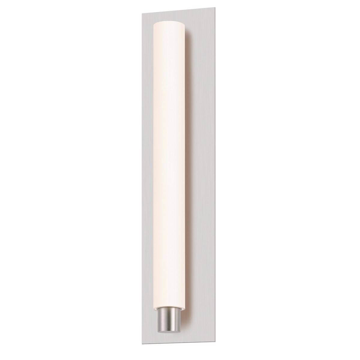 Tubo Slim LED 4.75 inch Satin Nickel Bath Sconce Wall Light in Drum