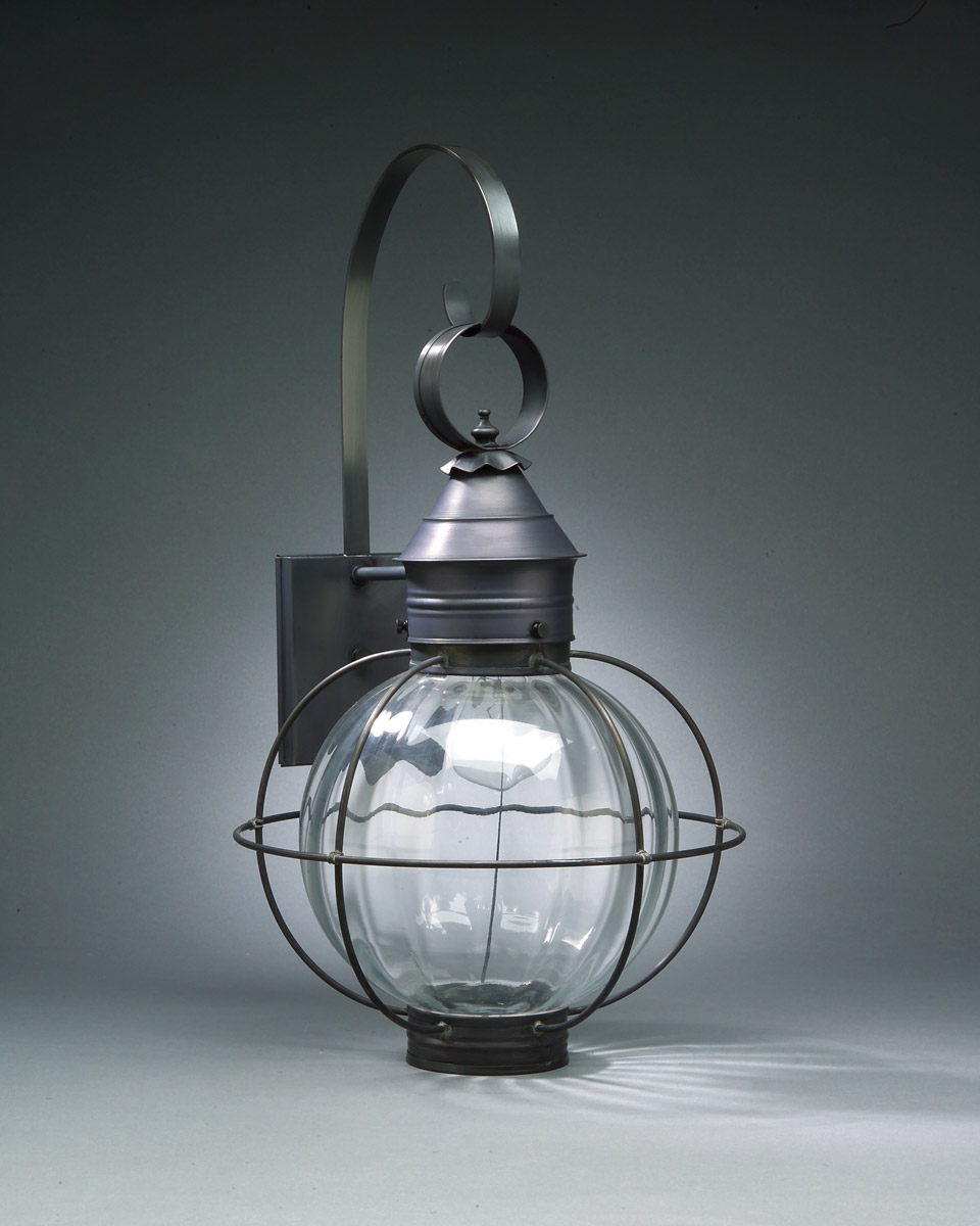 Onion 1 Light 24 inch Antique Copper Outdoor Wall Lantern in Optic Glass, Medium