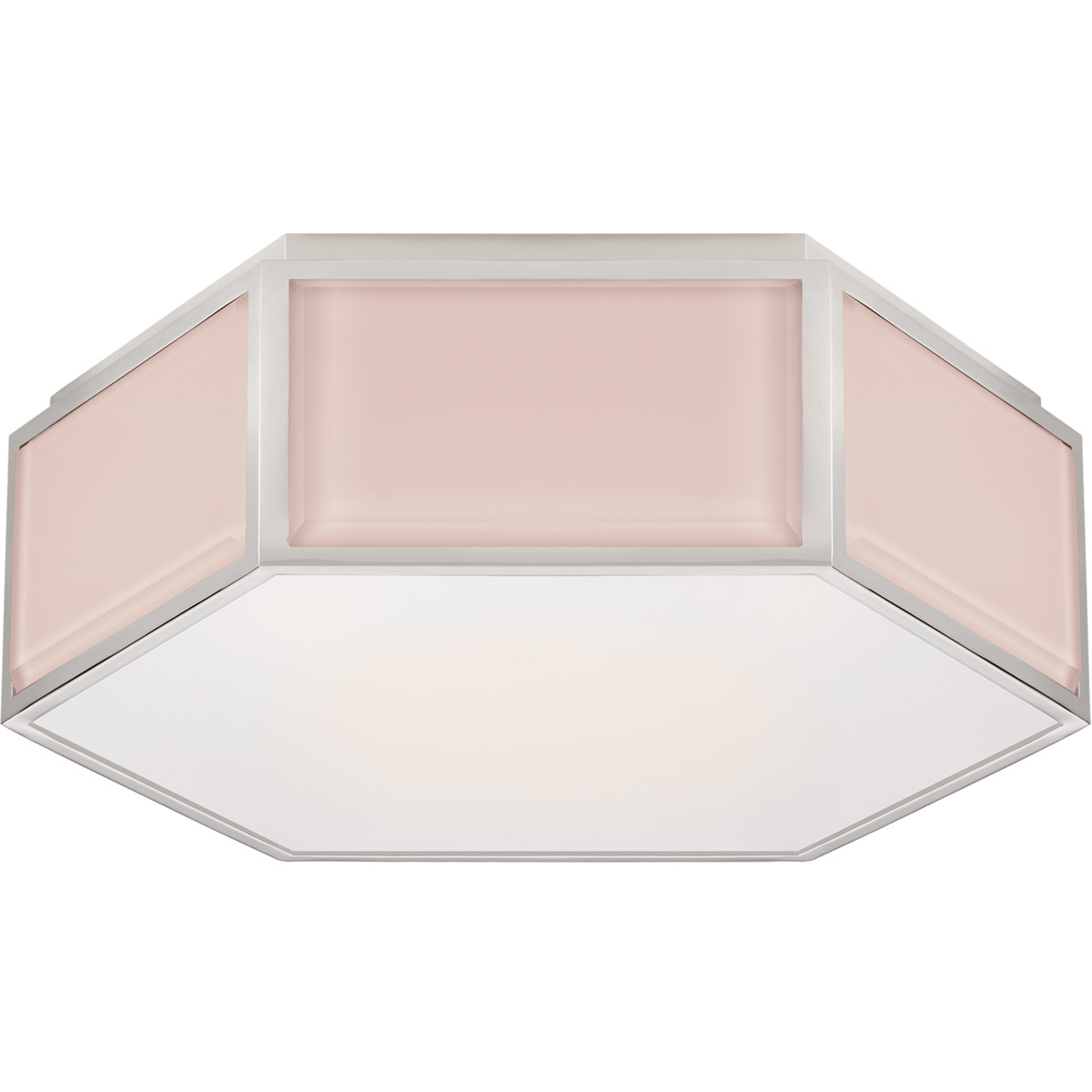 kate spade new york Bradford 2 Light 13 inch Blush and Polished Nickel Flush Mount Ceiling Light, Small