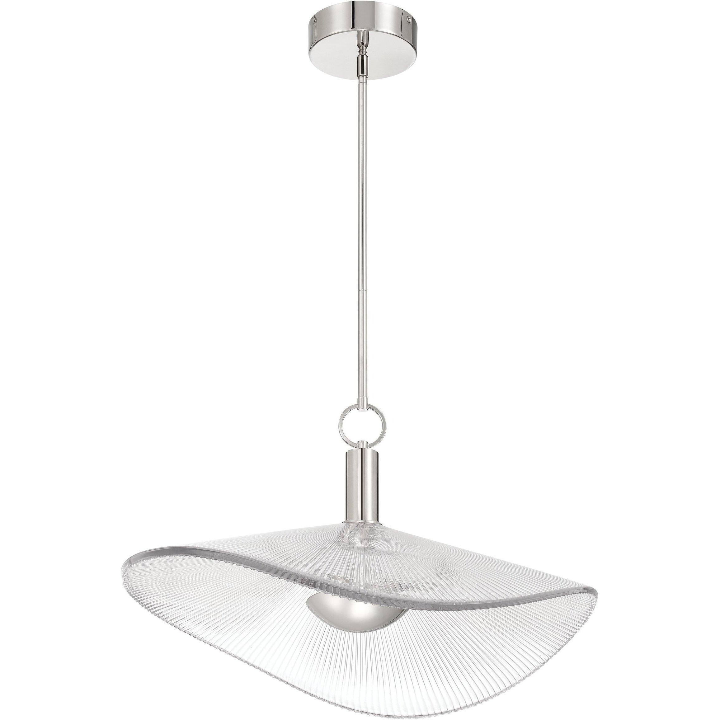 Novella LED 24 inch Polished Nickel Convertible Pendant Ceiling Light