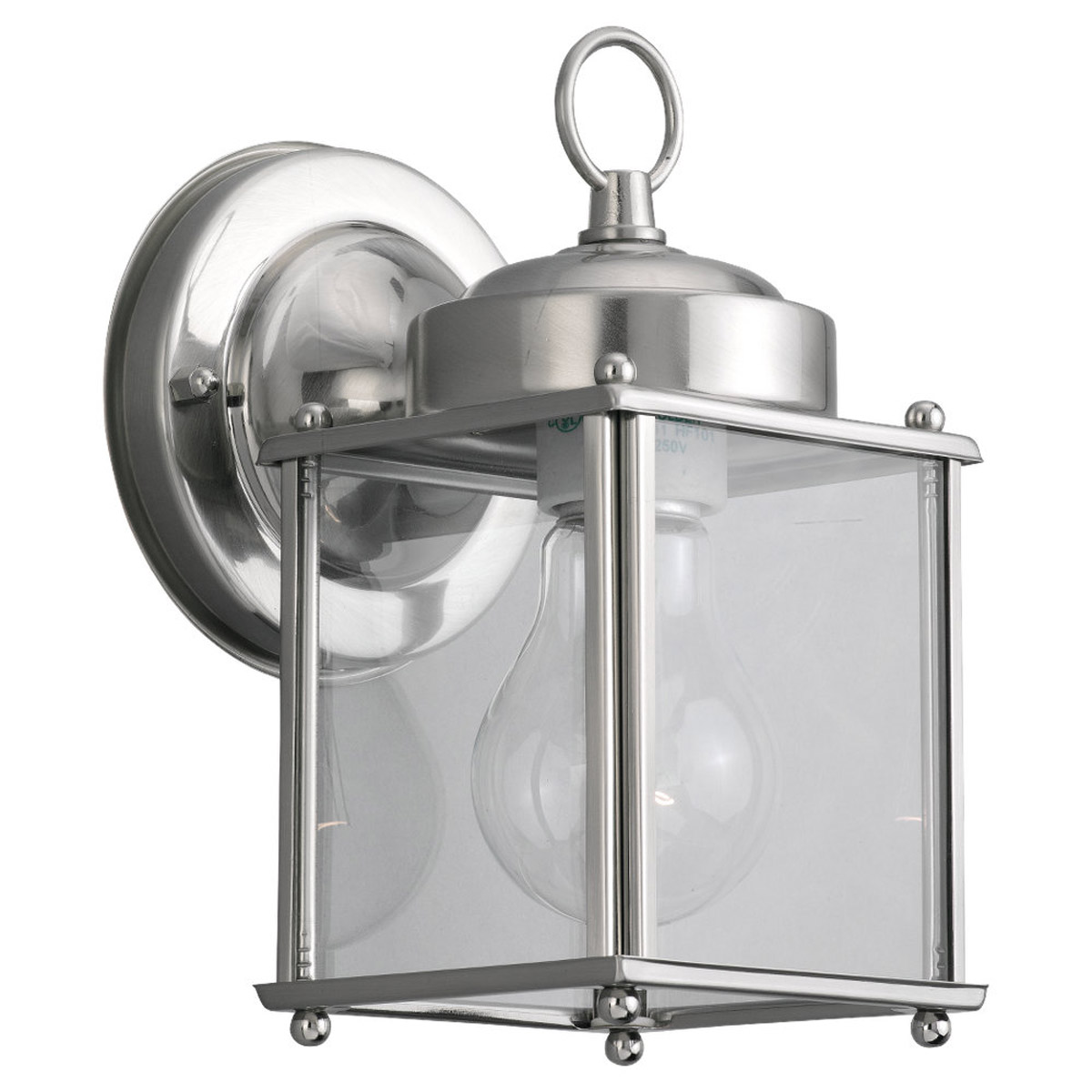 New Castle 1 Light 8.25 inch Antique Brushed Nickel Outdoor Wall Lantern