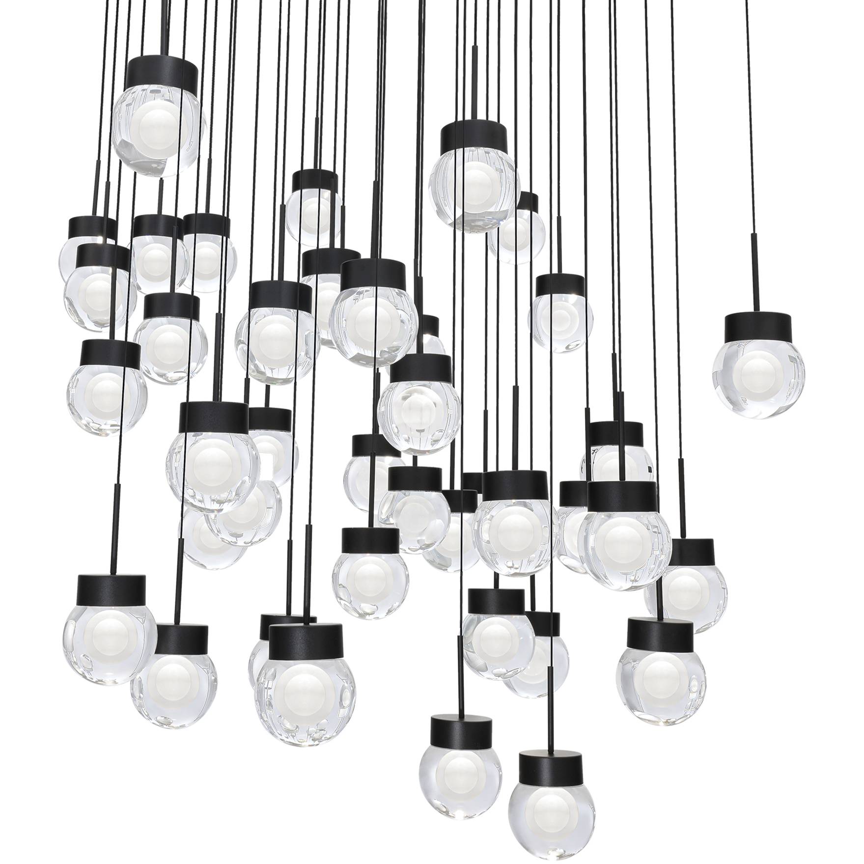 Double Bubble 41 Light 28 inch Black Multi-Light Pendant Ceiling Light