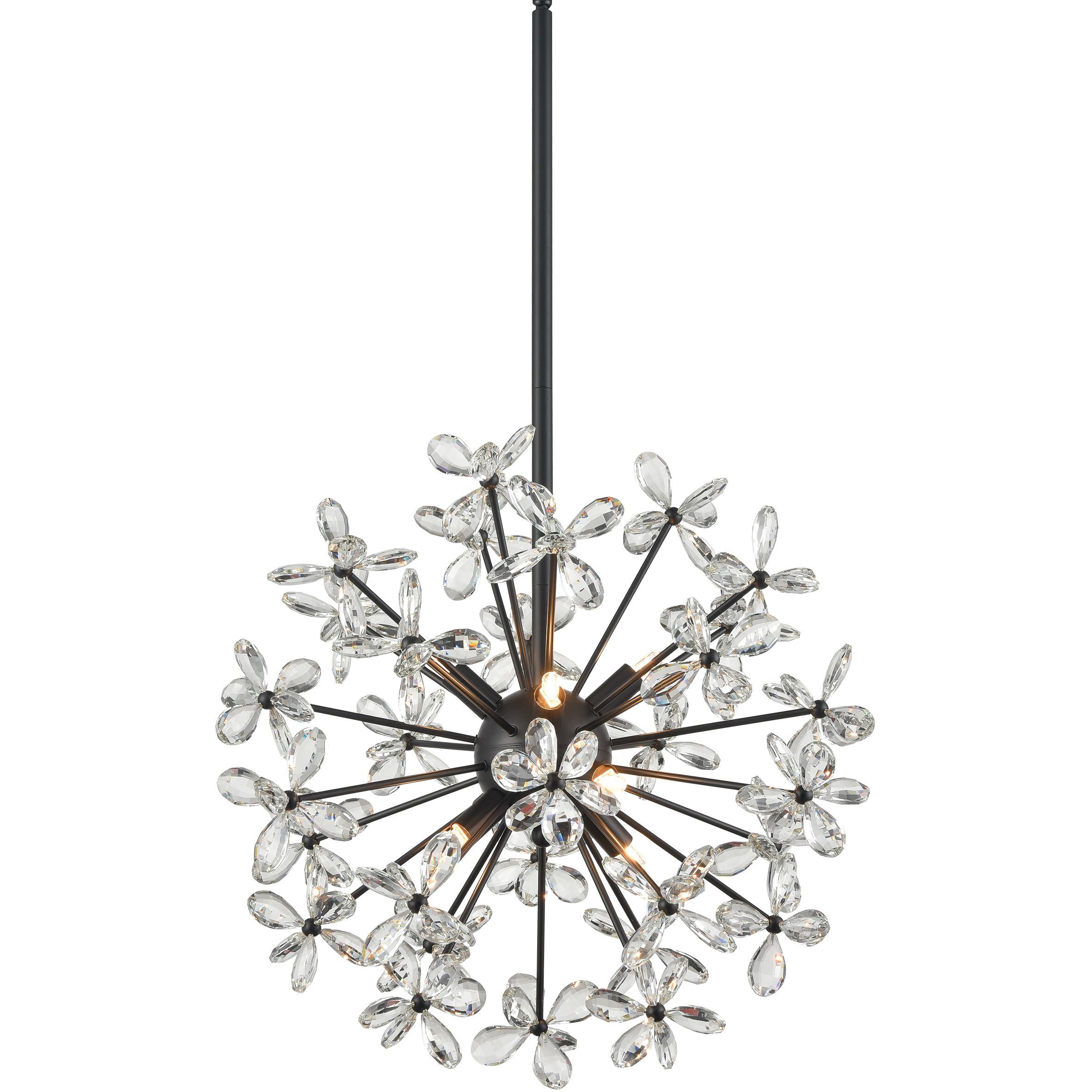 Adelle 8 Light 19.6 inch Matte Black Chandelier Ceiling Light