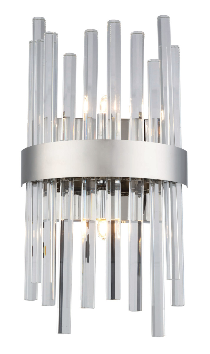 Dallas 2 Light 7.8 inch Chrome Wall Sconce Wall Light, Urban Classic