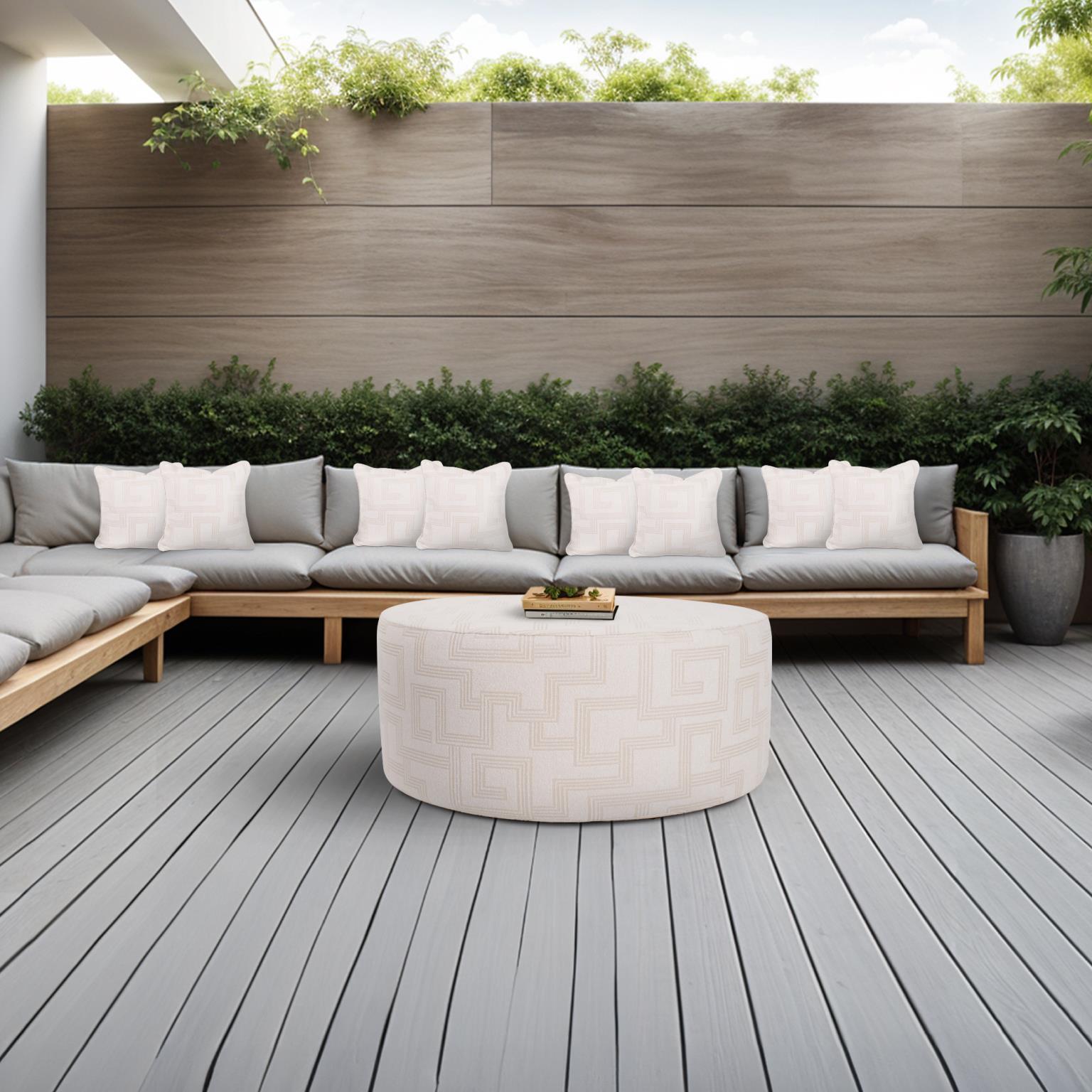 Syros Universal 18 inch Natural Outdoor Ottoman