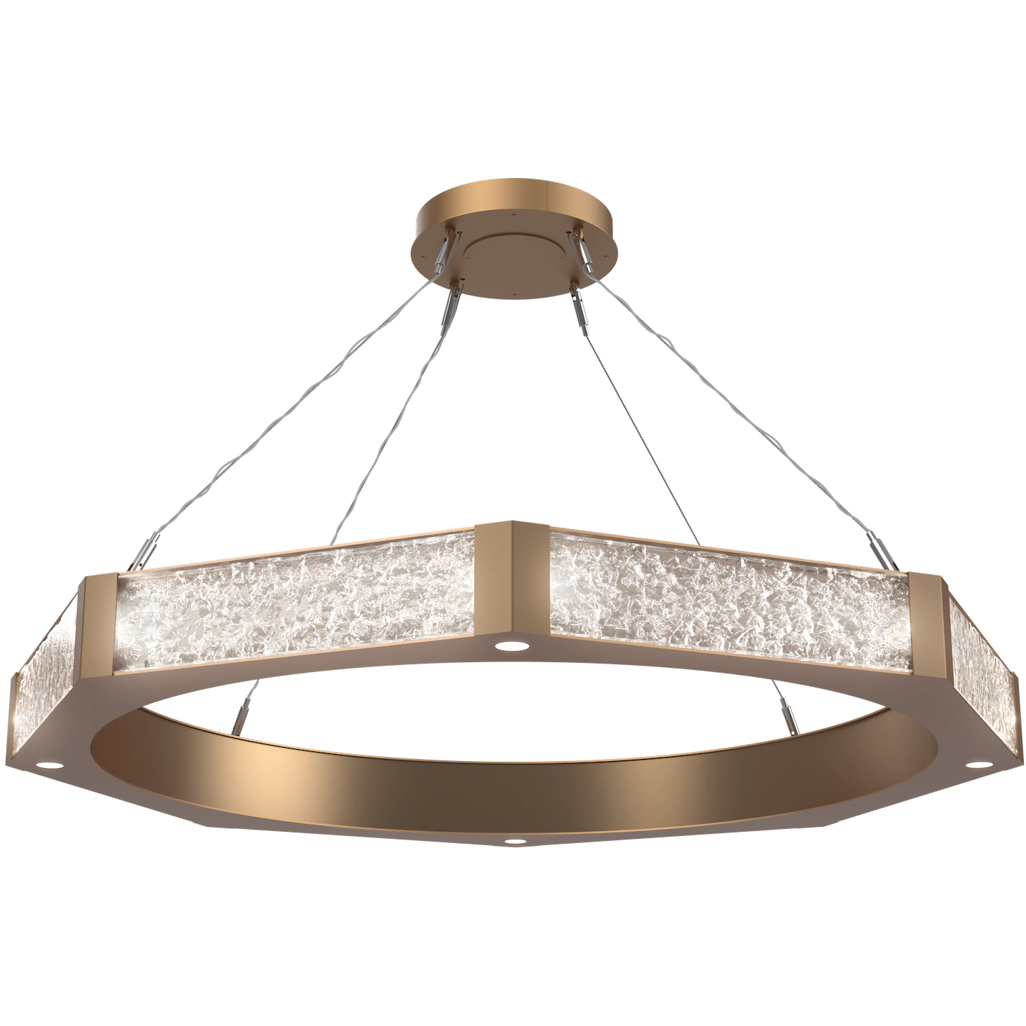 Glacier LED 48.2 inch Novel Brass Chandelier Ceiling Light, Single Tier