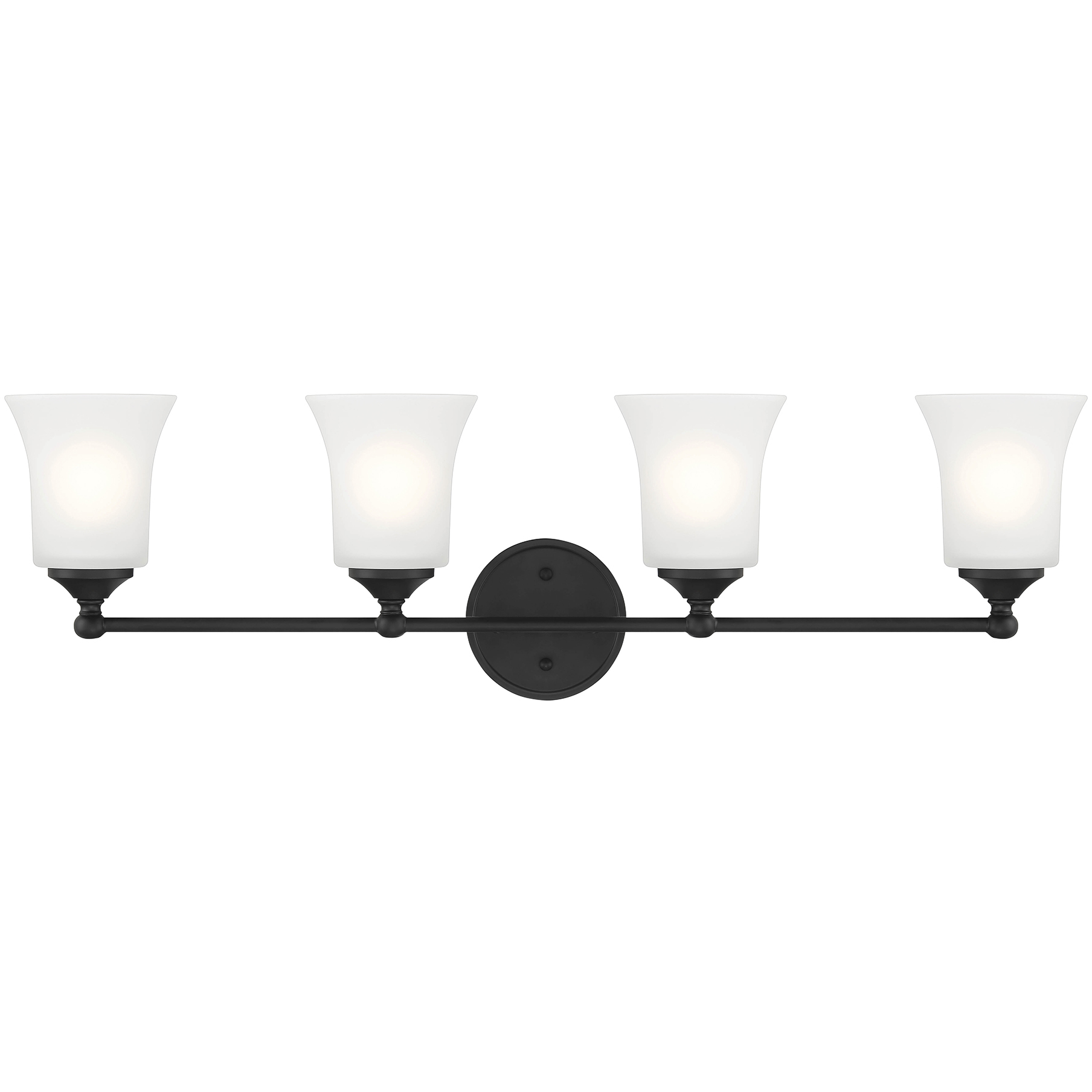 Bronson 4 Light 32 inch Matte Black Vanity Light Wall Light