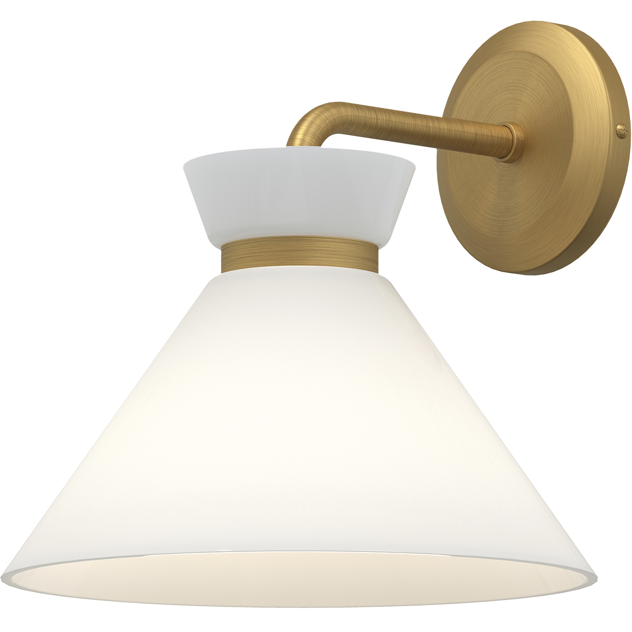 Alora Mood Halston 1 Light 8 inch Brushed Gold Wall/Vanity Light Wall Light
