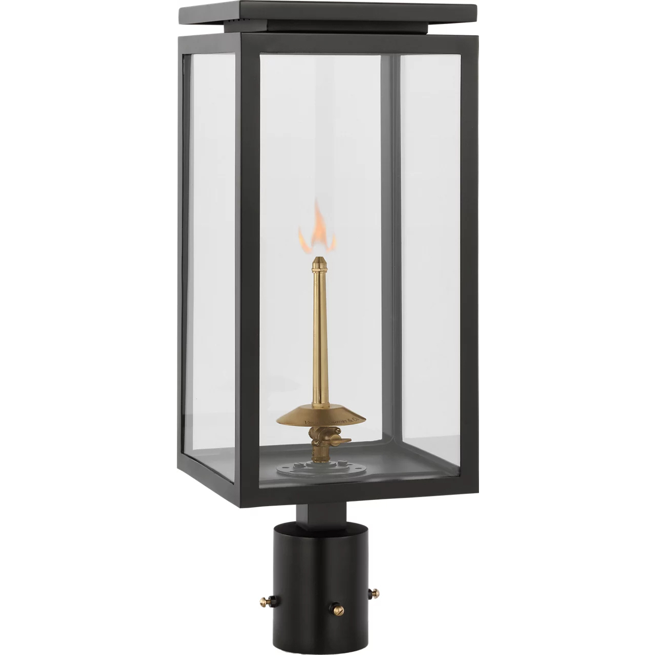 Chapman & Myers Fresno2 1 Light 21.75 inch Matte Black Outdoor Gas Post Light, Medium