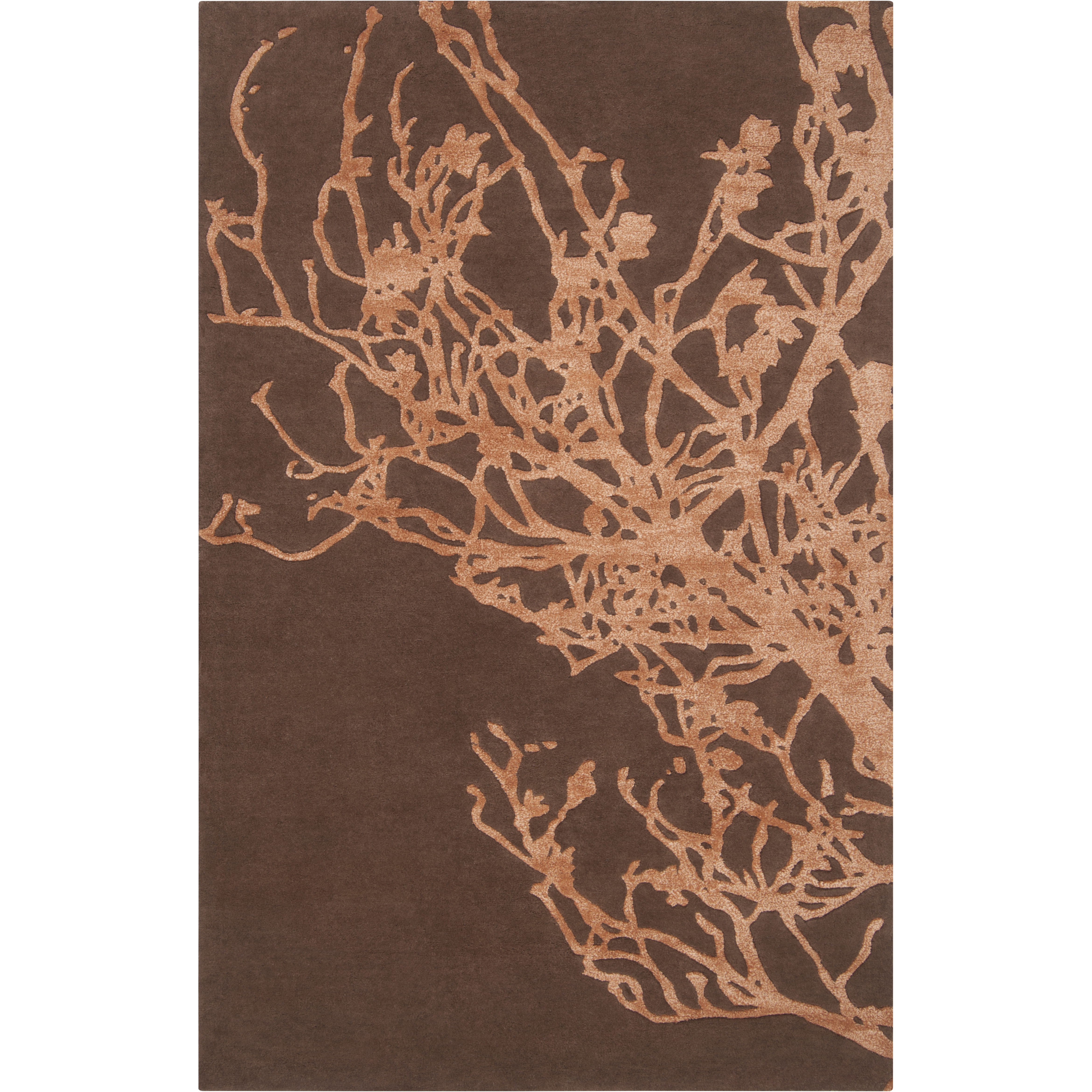 Modern Classics 156 X 108 inch Dark Brown, Peach Rug