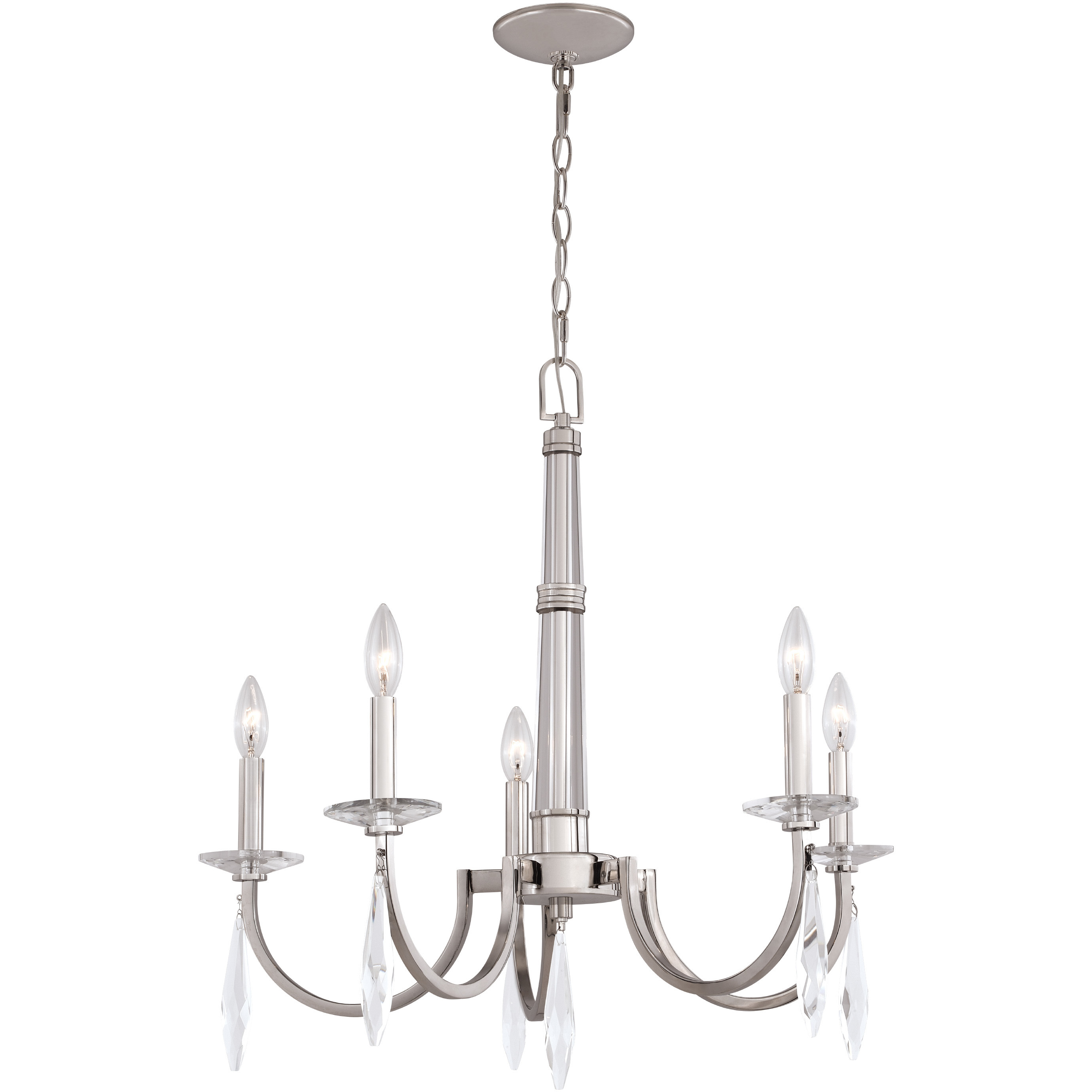 Hoyne LED 25 inch Polished Nickel Chandelier Ceiling Light