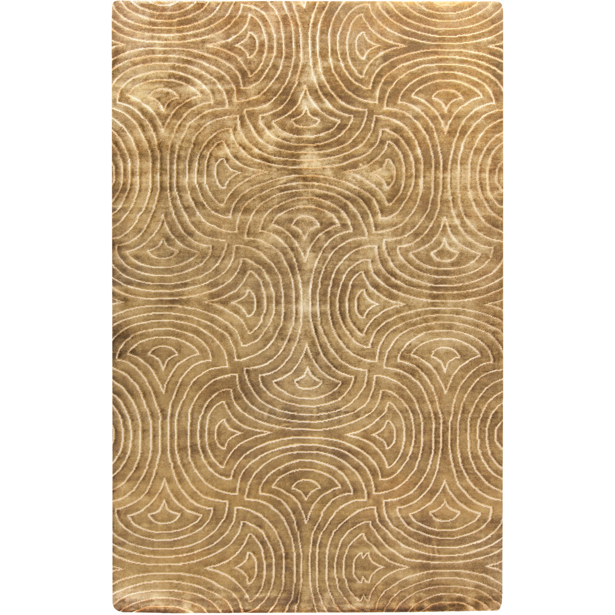 Luminous 96 X 60 inch Wheat, Dark Brown Rug