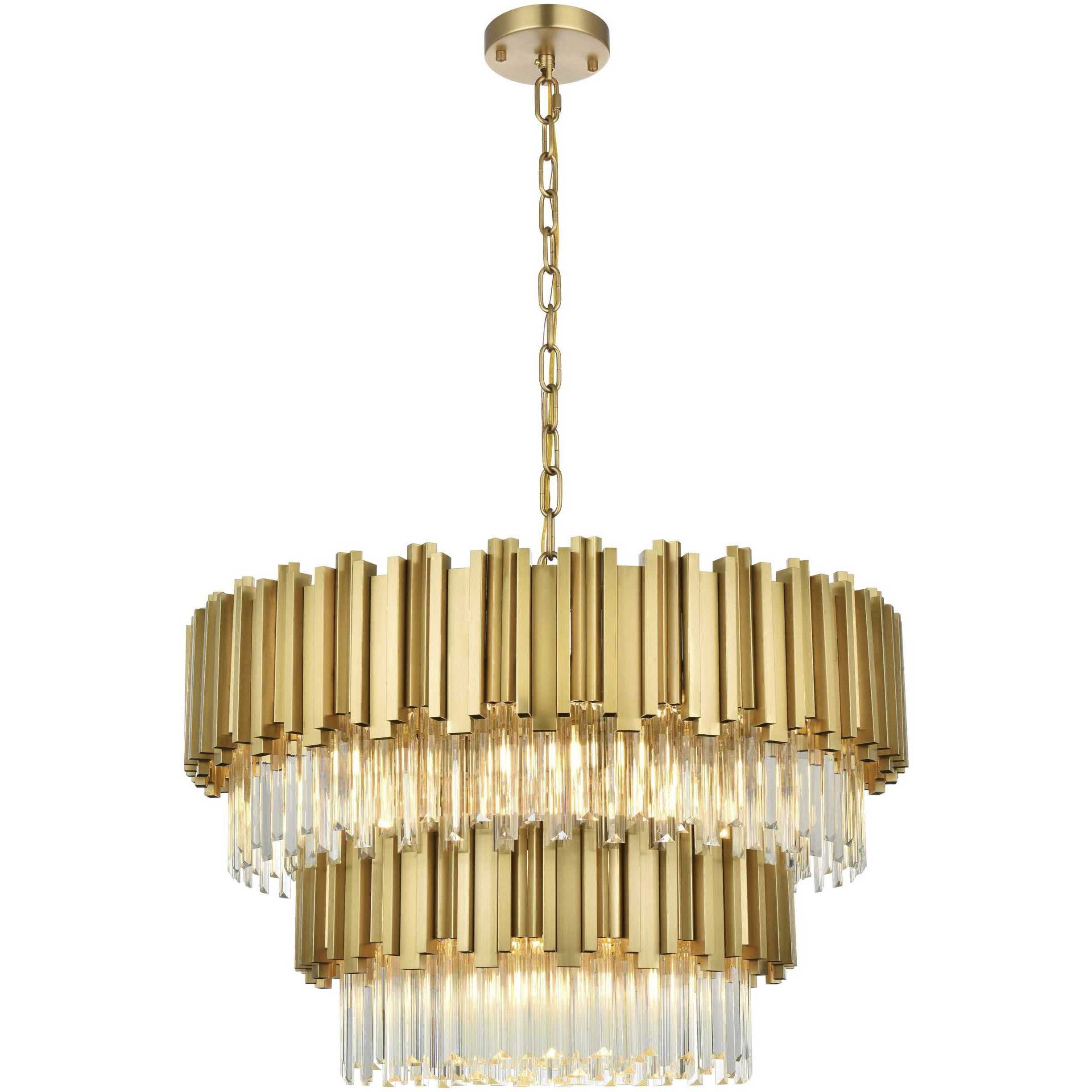 Willow 12 Light 32 inch Satin Gold Chandelier Ceiling Light