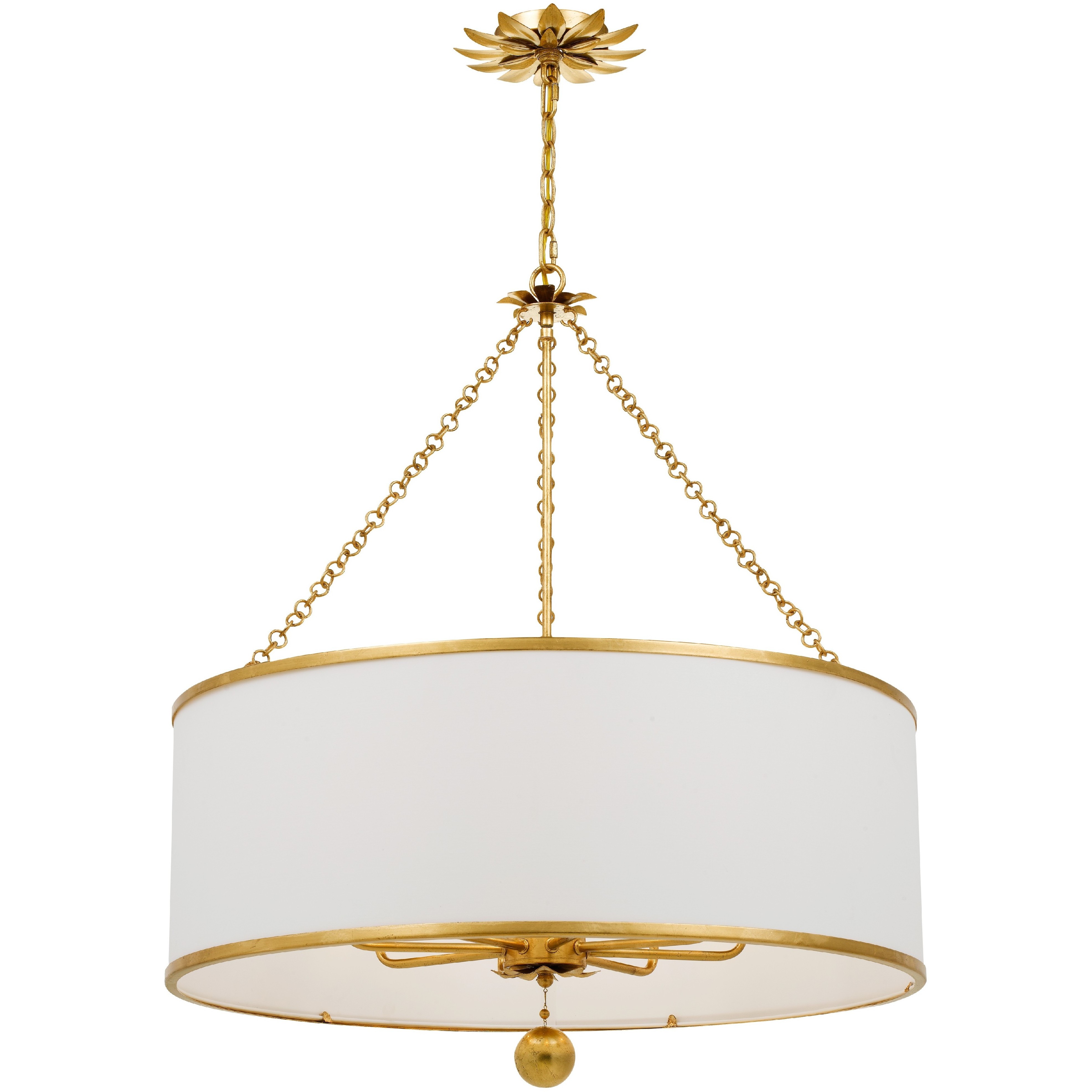 Broche 8 Light 29 inch Antique Gold Chandelier Ceiling Light
