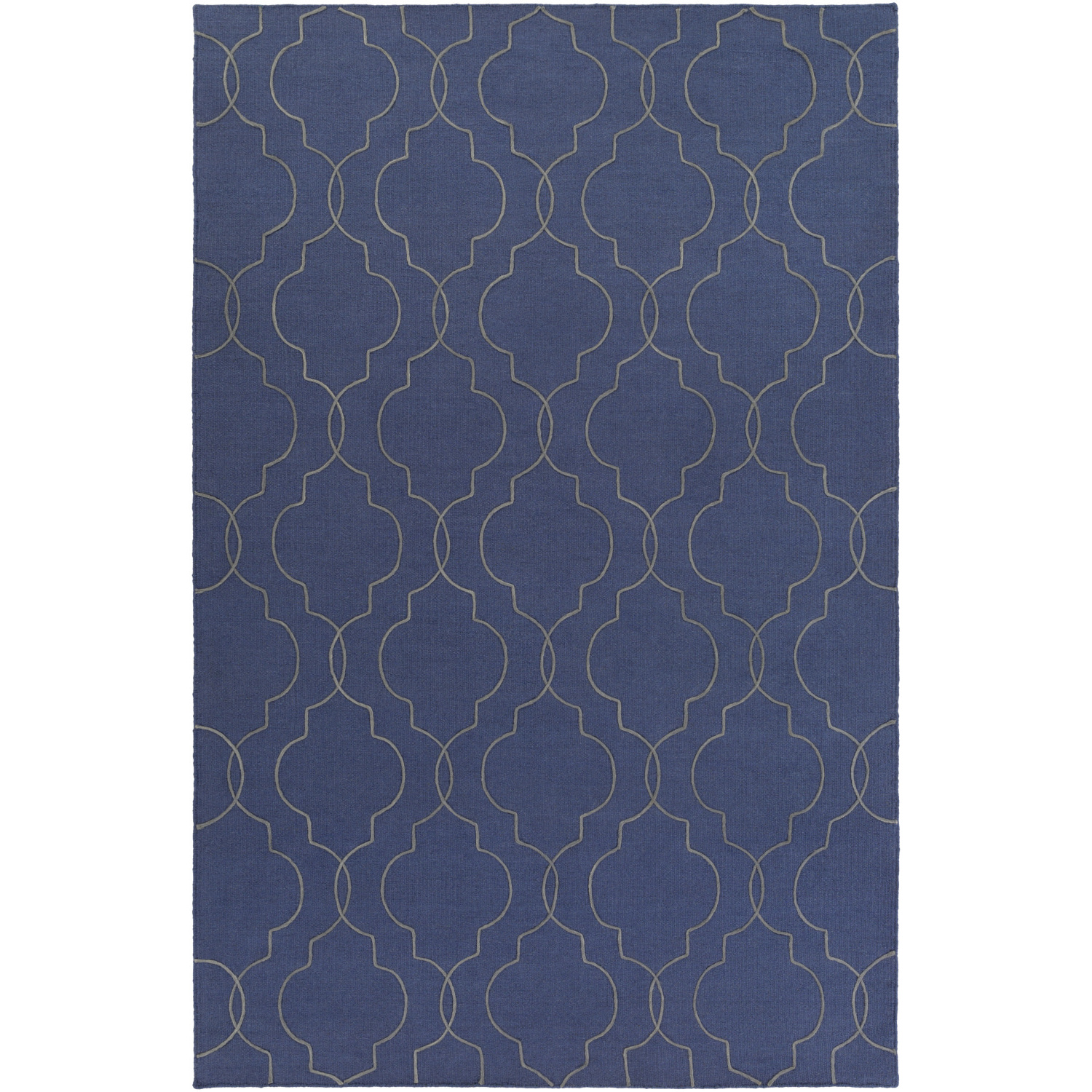 Seabrook 66 X 42 inch Dark Blue/Gray Handmade Rug