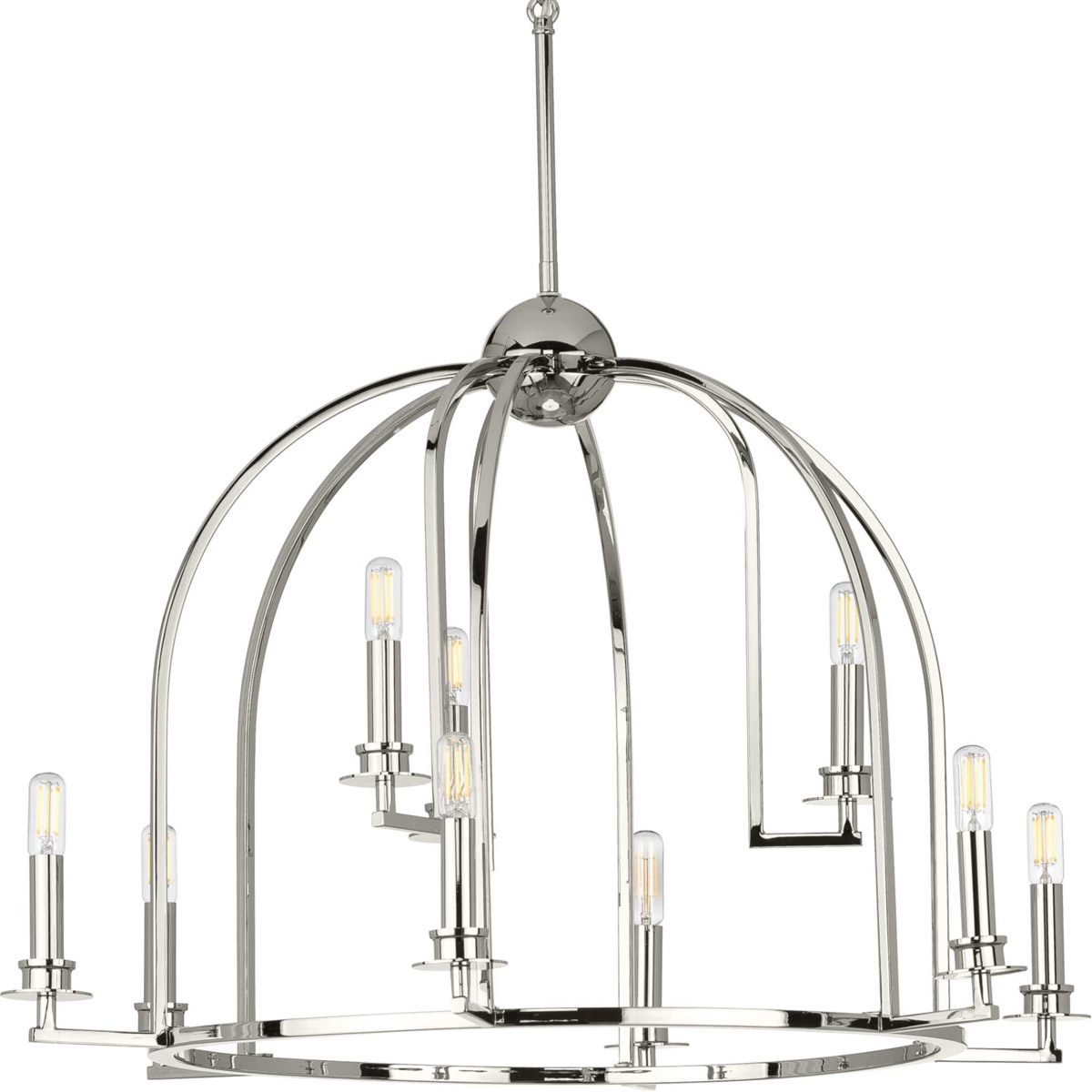 Seneca 9 Light 30 inch Polished Nickel Chandelier Ceiling Light