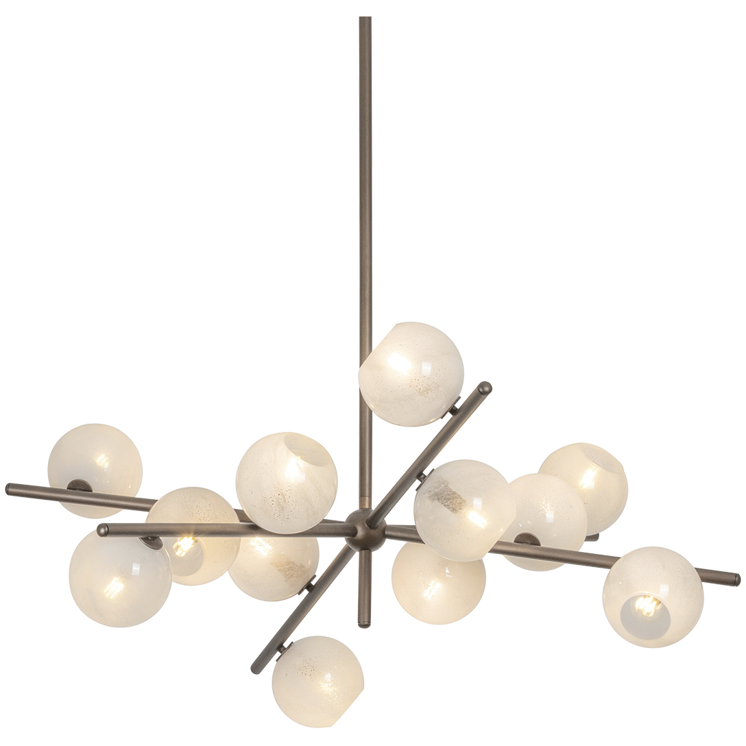 Sonny 12 Light 41.75 inch Bronze Leaf Chandelier Ceiling Light