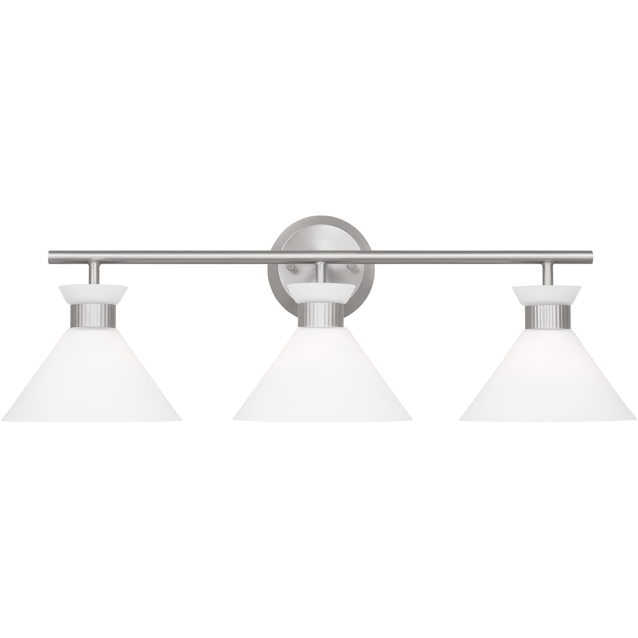 Drew & Jonathan Belcarra 3 Light 27 inch Brushed Steel Wall Bath Fixture Wall Light